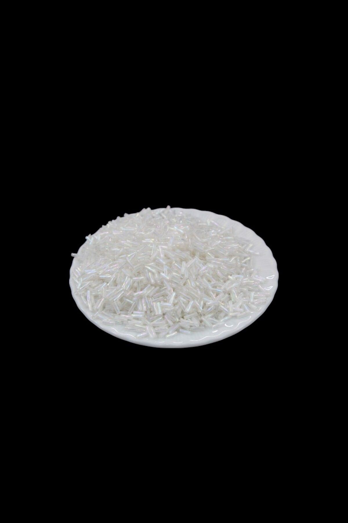 Serhat Aksesuar ve El İşçilik Beyaz Janjan Burgulu Boru 6x2 mm Boncuk 100 Gr