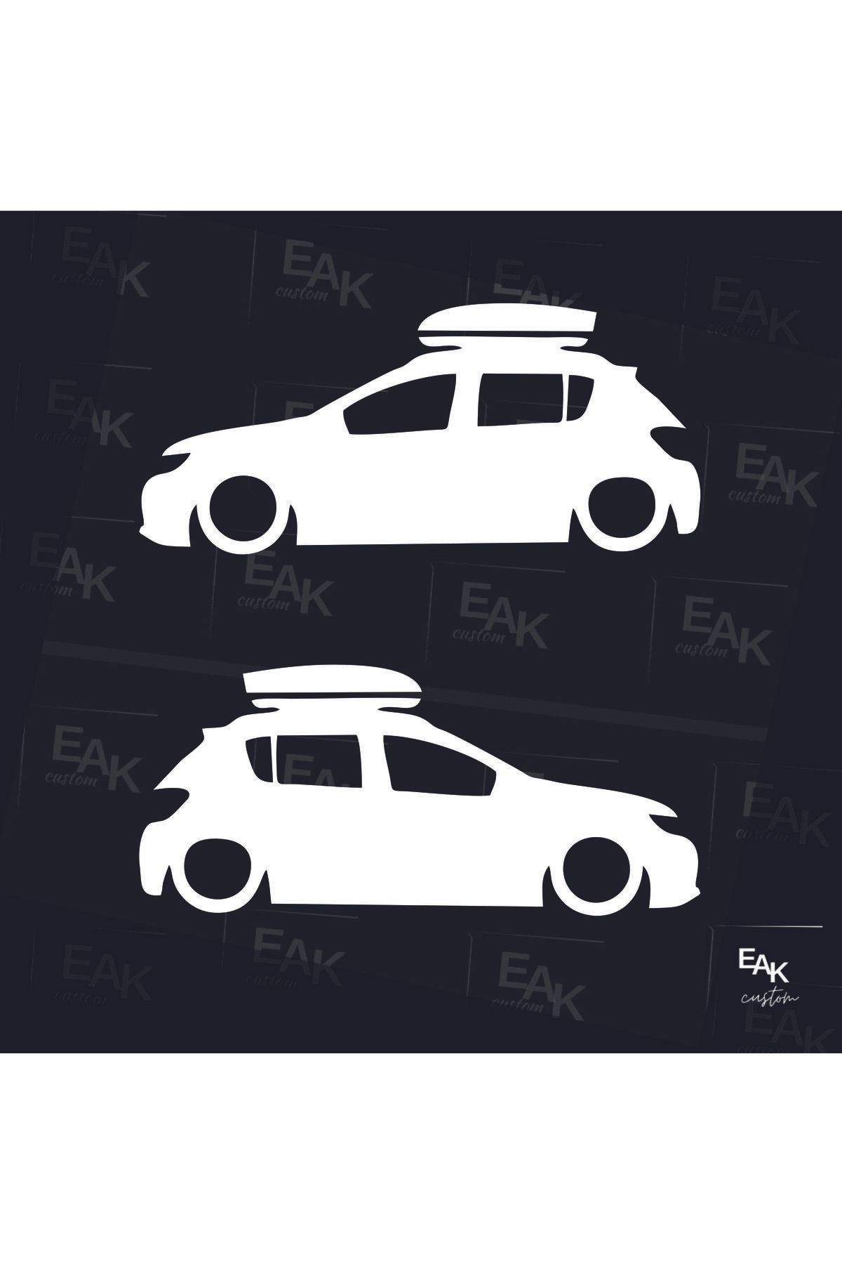 eakcustom DACİA SANDERO STEPWAY oto sticker (18cm x 8cm) (2ADET)