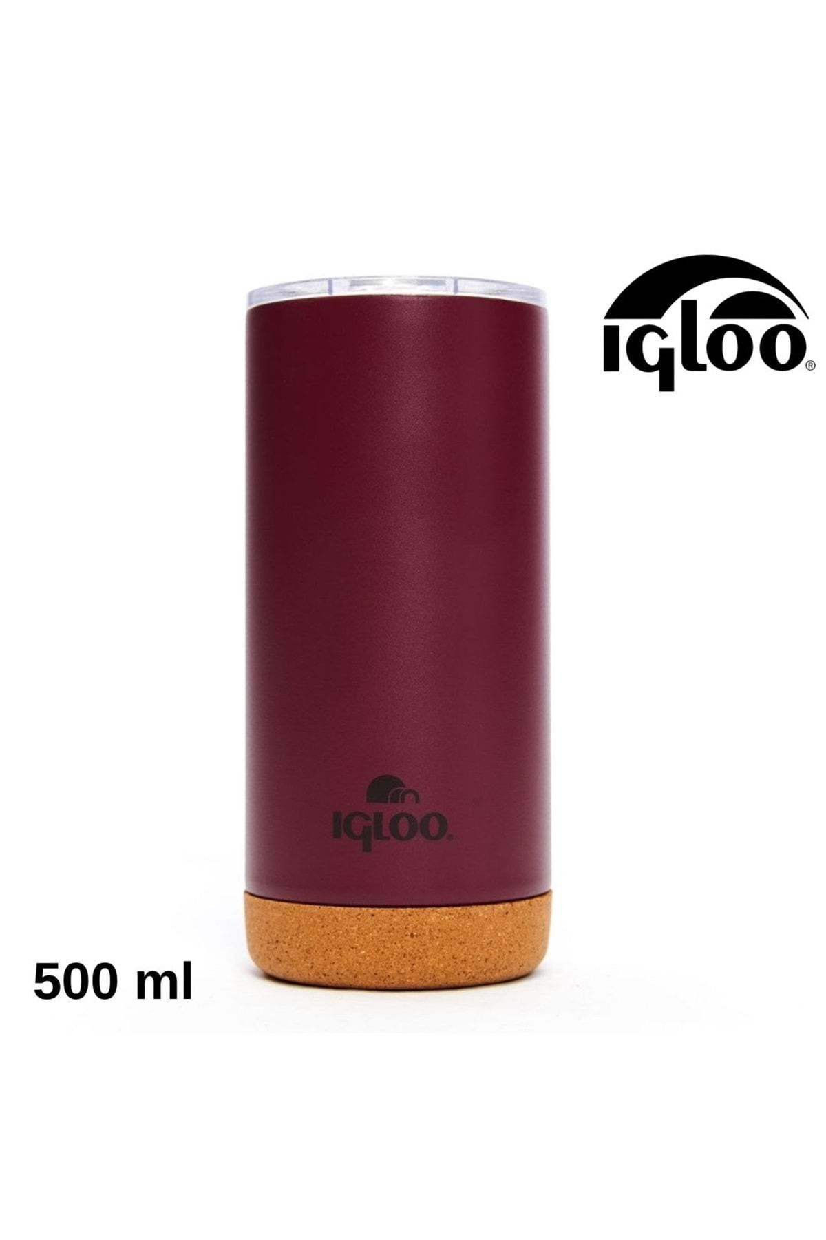 IGLOO Cork Mug 500ml Termos Kupa Bardak Matara KIRMIZI