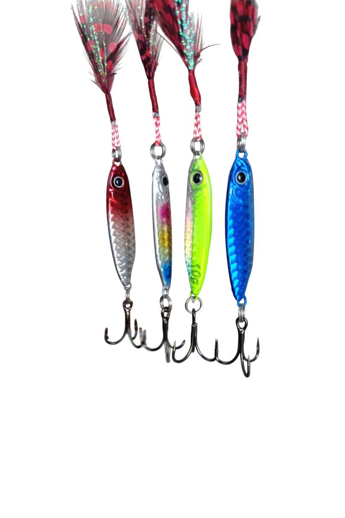 hobidaşım 4 Parça Set Metal Jig Kıyı Döküm Yem - Tuzlu Su Balıkçılığı İçin Etkili Yapay Balık Yemi
