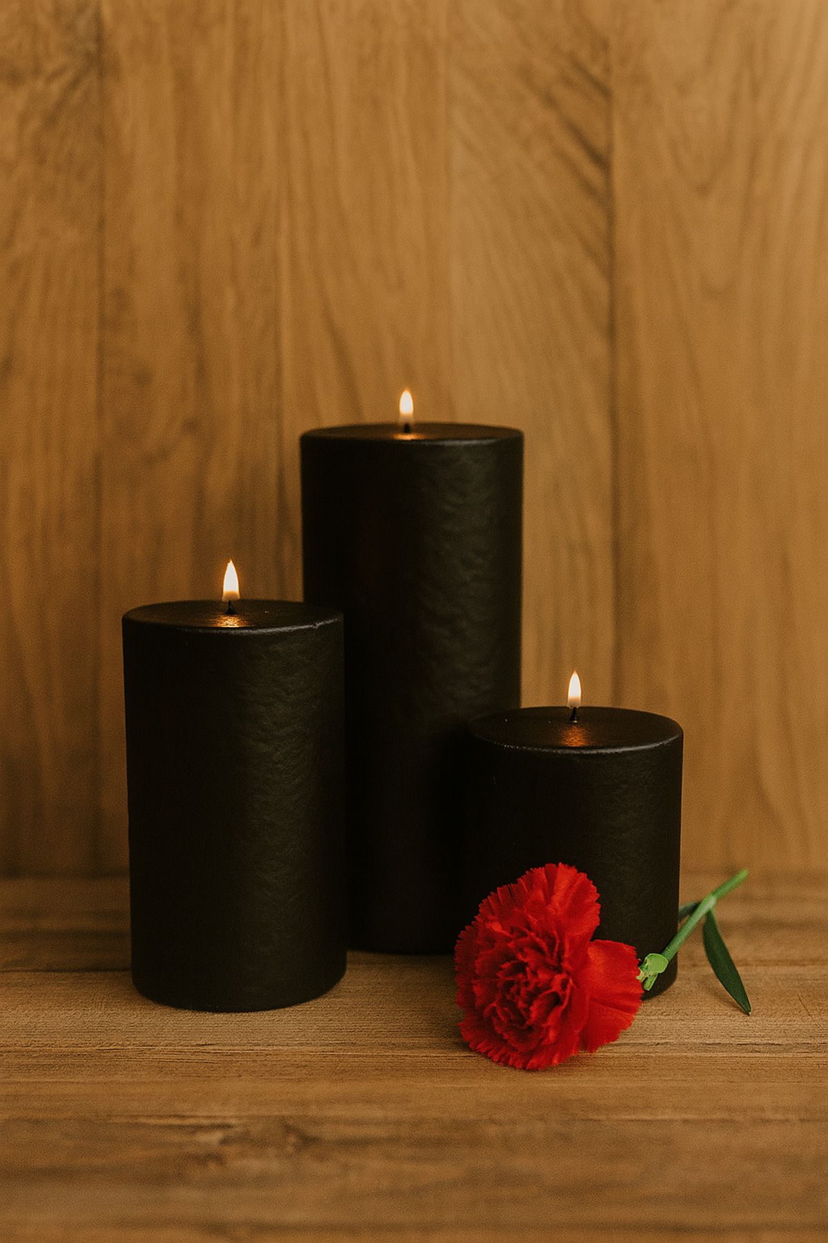 ROSA RAİN Silindir Mum 3’ Lü Set Çap 7 Boy 6-9-12 Cm Min 70 saat yanar