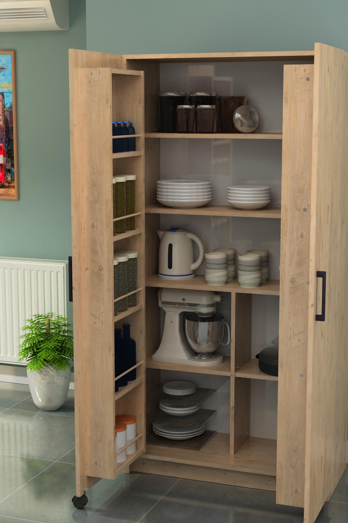 willhome Erzak Kiler Mutfak Dolabı 2 Kapaklı MDF - Fiyatı, Yorumları
