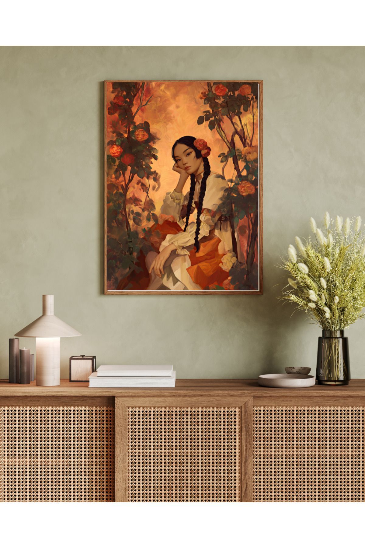 woodhomeworks tek parça salon ofis dekor tablo