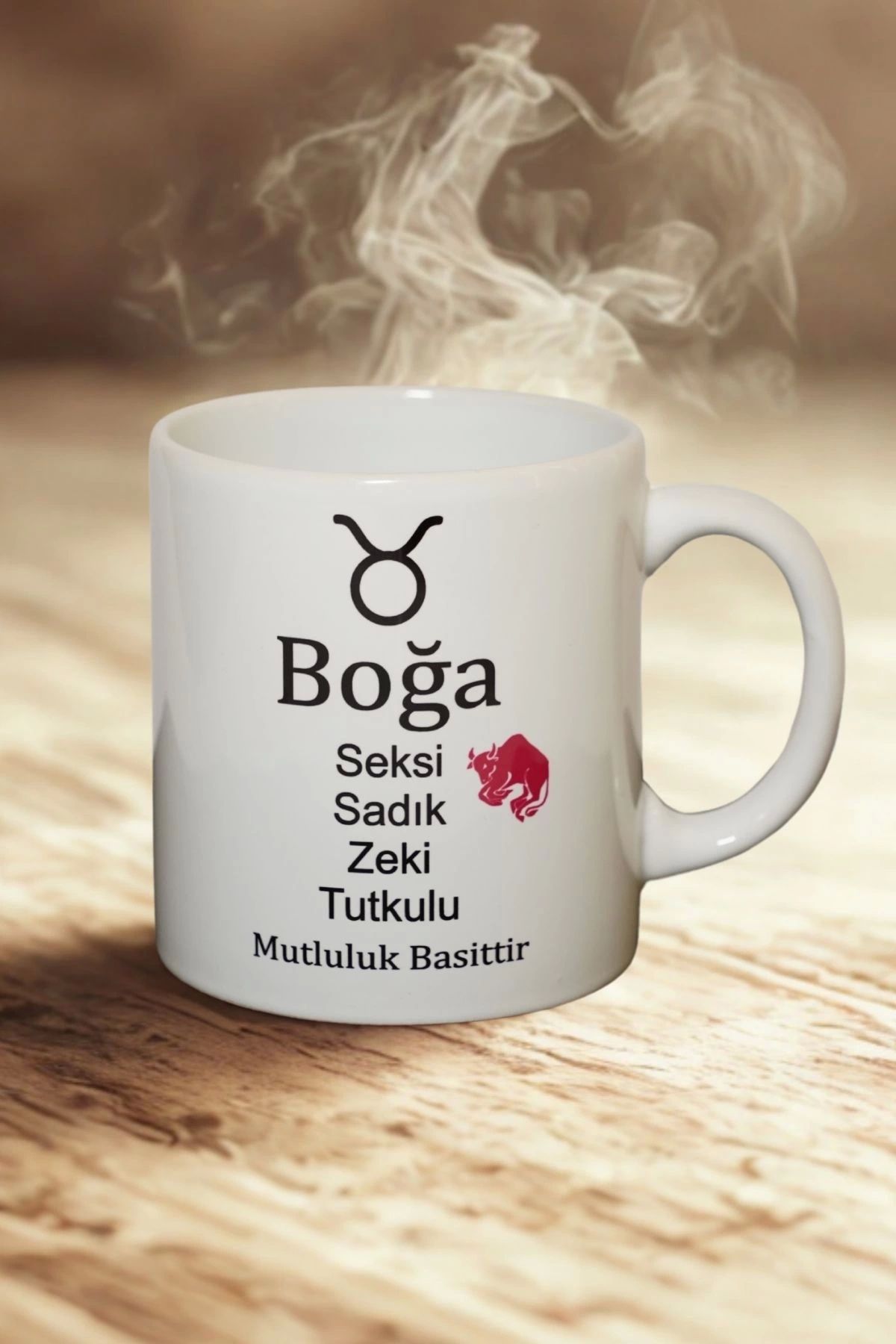 Ahinur Mutfak Boğa Burcu Temalı Burç Bardağı Kupa