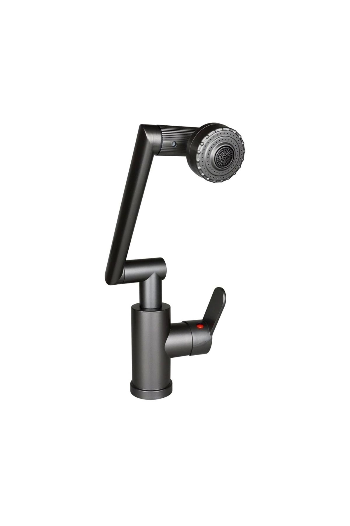 shopwave GRİ - 1080 DERECE DÖNEBİLEN ÇOK FONKSİYONLU MUSLUK BATARYA KTX-3308 (5047)