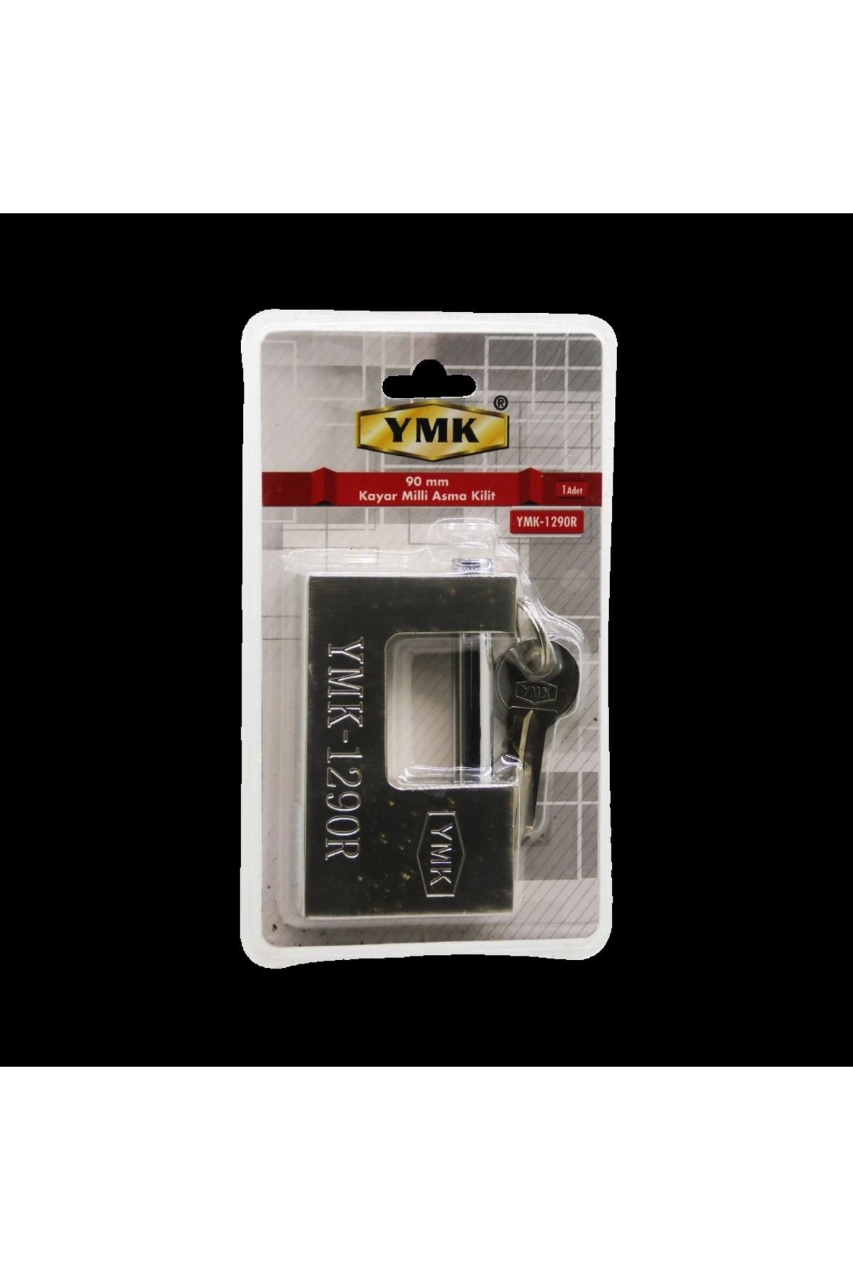 shopwave 90MM GRİ KAYAR MİLLİ ASMA KİLİT (5047)