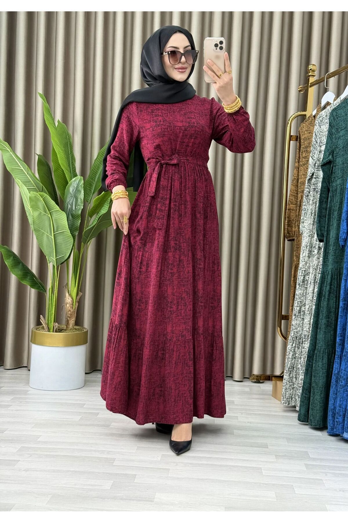 CYM Butik Tesettür Yazlık Viskon Büyük Beden Elbise
