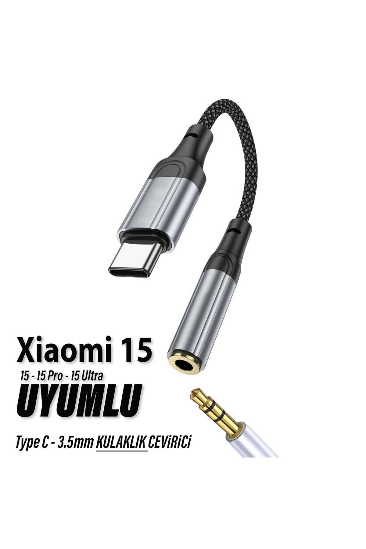 EXENAR Mi 15 - 15 Ultra - 15 Pro Kulaklık Dönüştürcü Type C AUX Çevirici