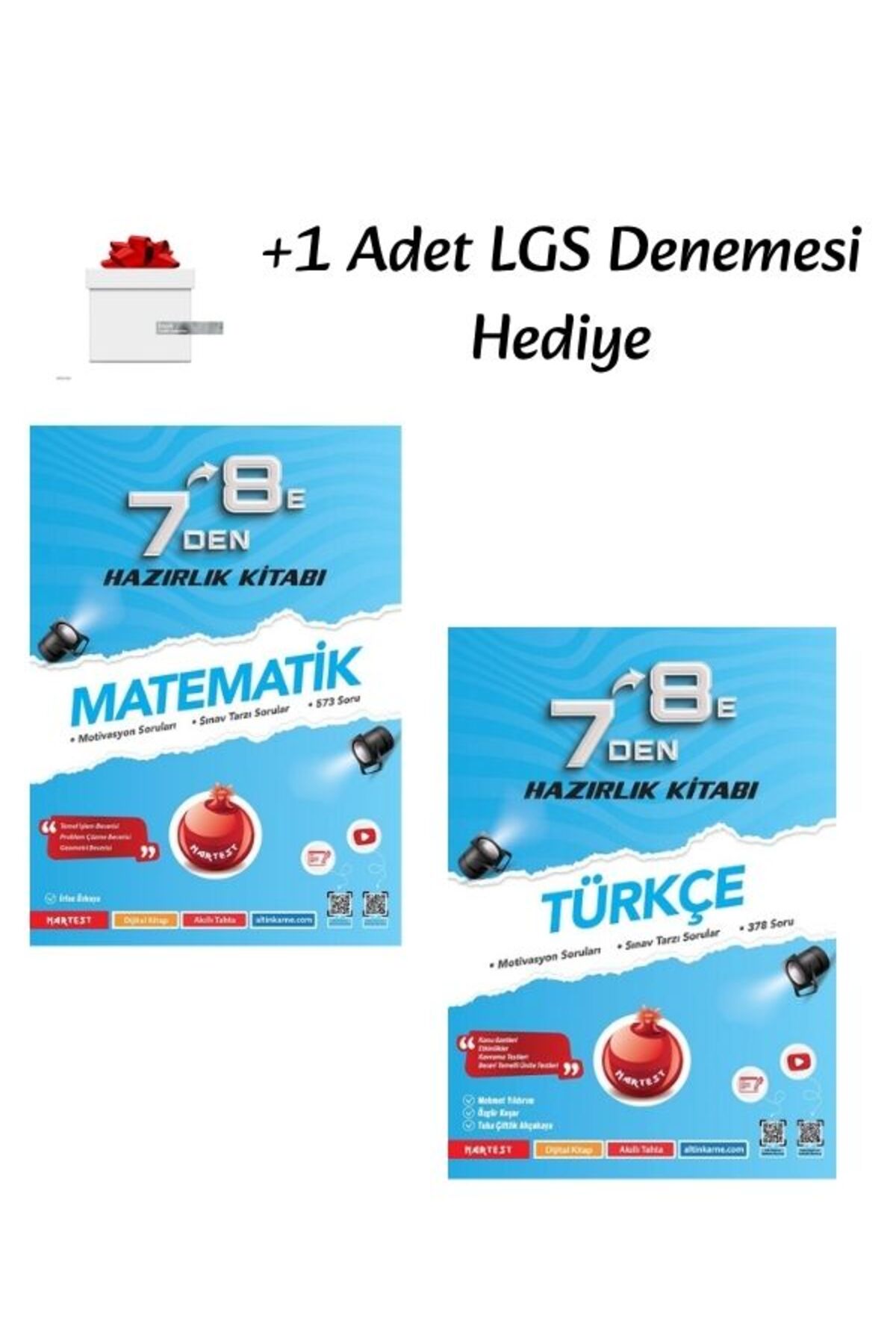 Nartest Yayınları Nartest 7 Den 8 e Matematik ve Türkçe Kitabı +1