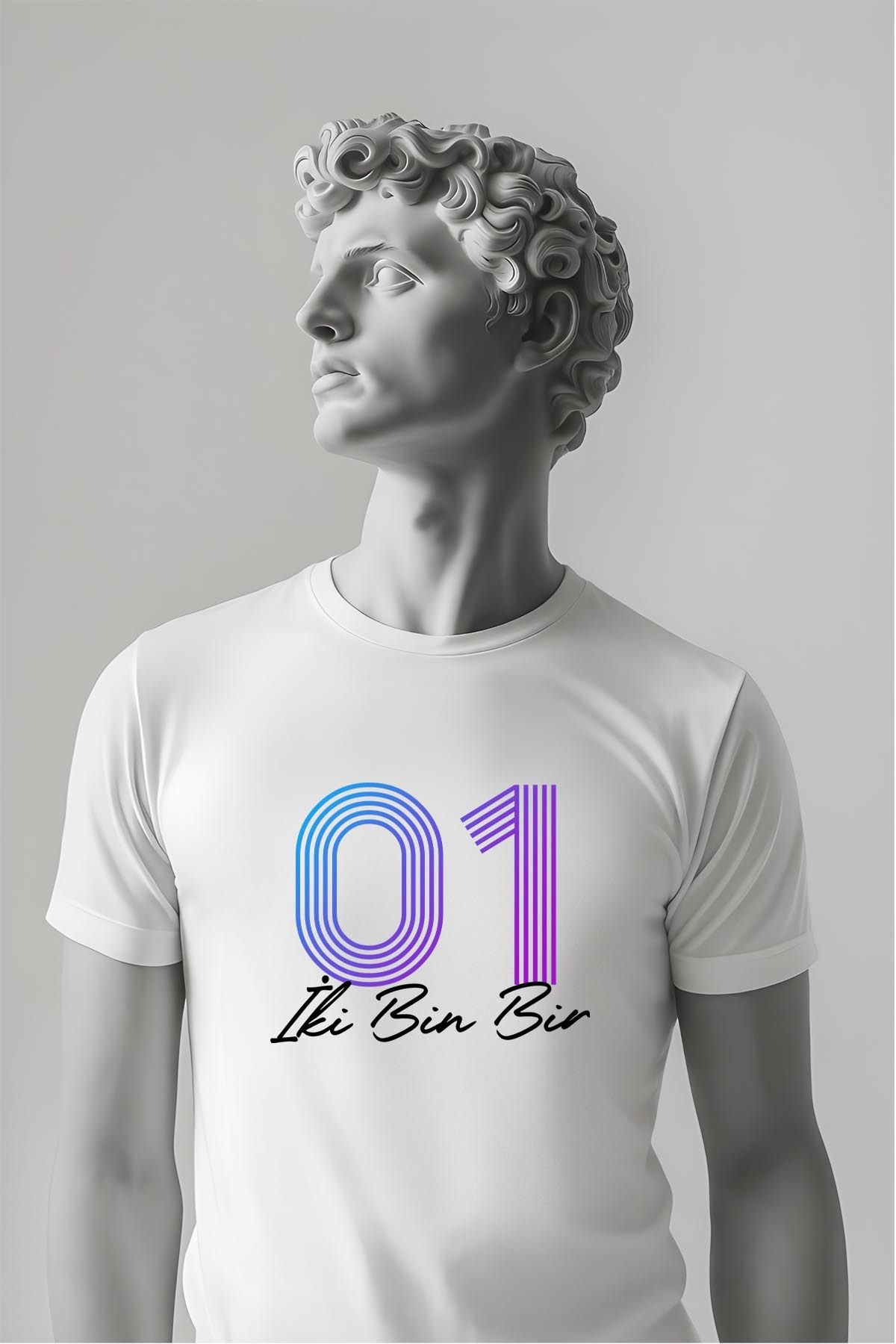 362BASKI Doğum Yılı Temalı '01 Baskılı Tshirt