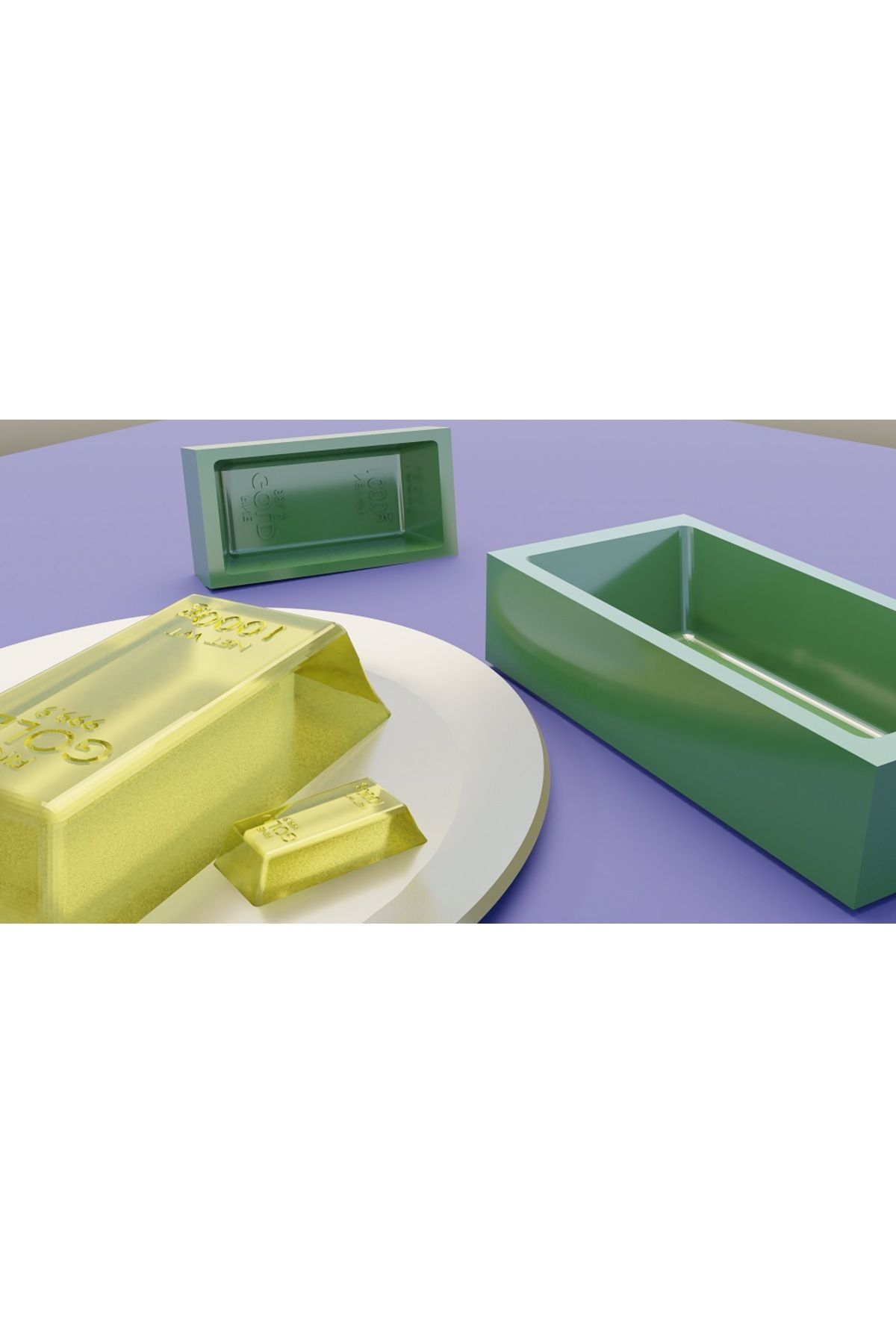 Vision Craft Gold Bar Jelly-Mould/ Jello-Mold [Gold kalıp] (DMCG)