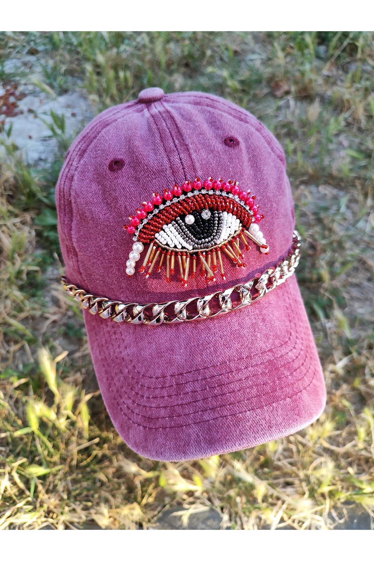 SAHRA BEACHWEAR Kadın Plaj Şapkası, Hasır Şapka, Handmade Tasarım Şapka, Yazlık Şapka , Kovboy Şapkası, Kasket