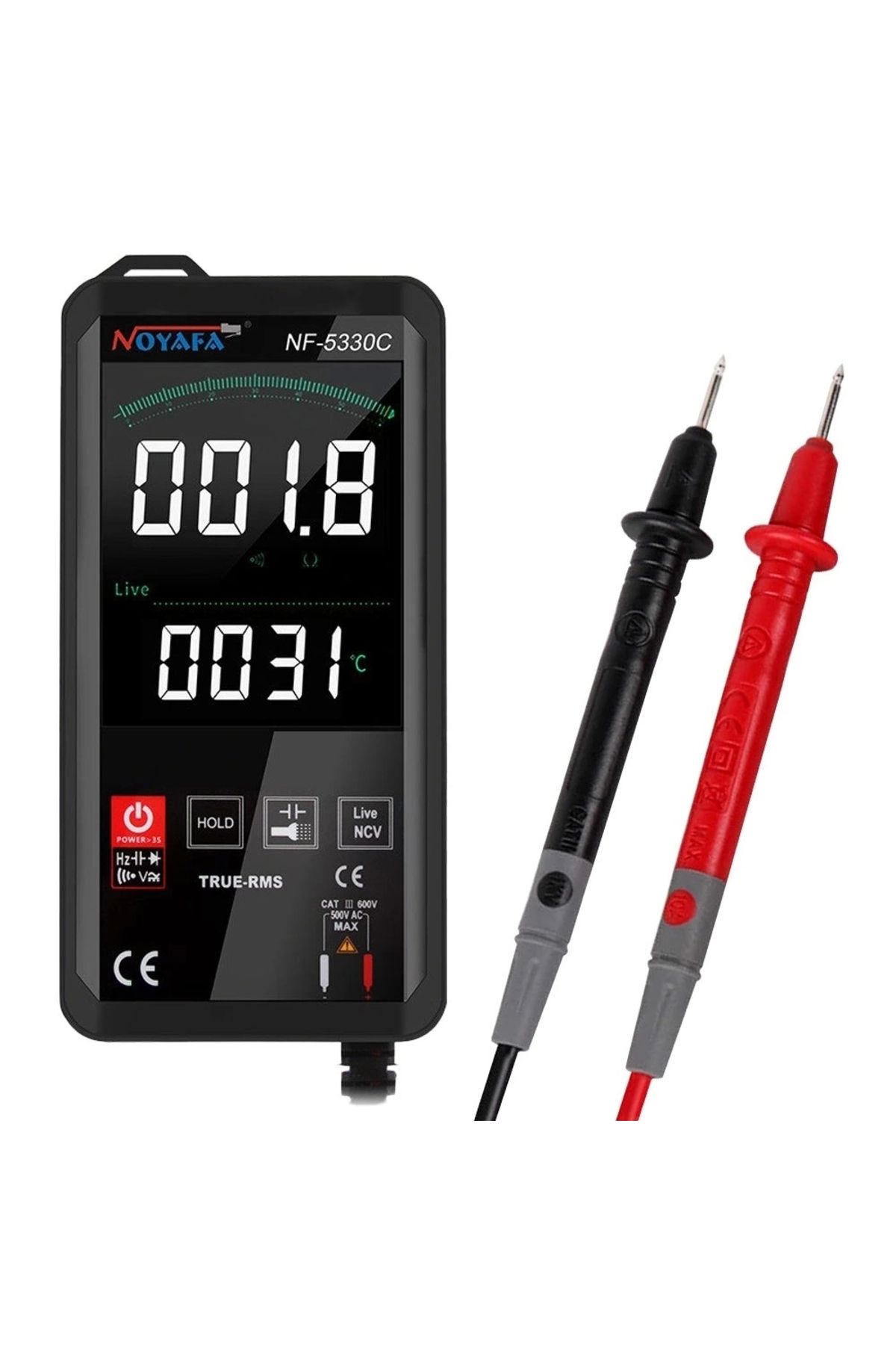 shopwave NOYAFA NF-5330C GENİŞ EKRANLI DİJİTAL ÖLÇÜ ALETİ (DOKUNMATİK EKRAN) (5047)