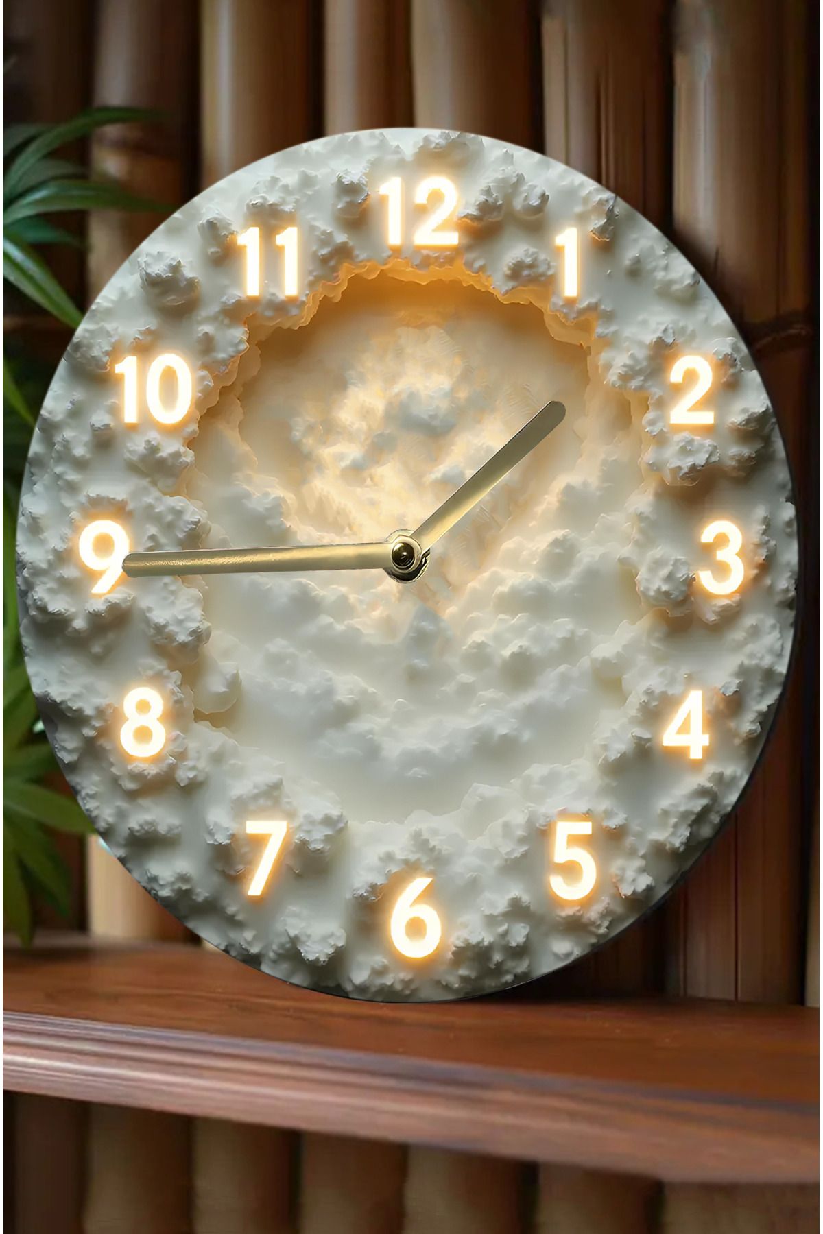 kutuTR 🕰️ Bulut Temalı 3D Görünümlü MDF Duvar Saati – 33 cm sdw321