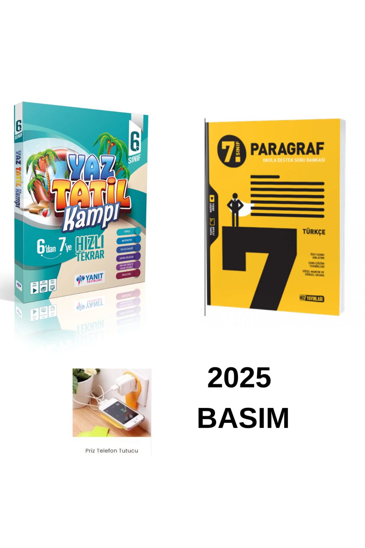 Hız Yayınları Yanıt 6.sınıf Yaz Tatil Kamp Kitabı + Hız Yayınları 7. Sınıf Türkçe Paragraf Set PRİZ TUTUCULU