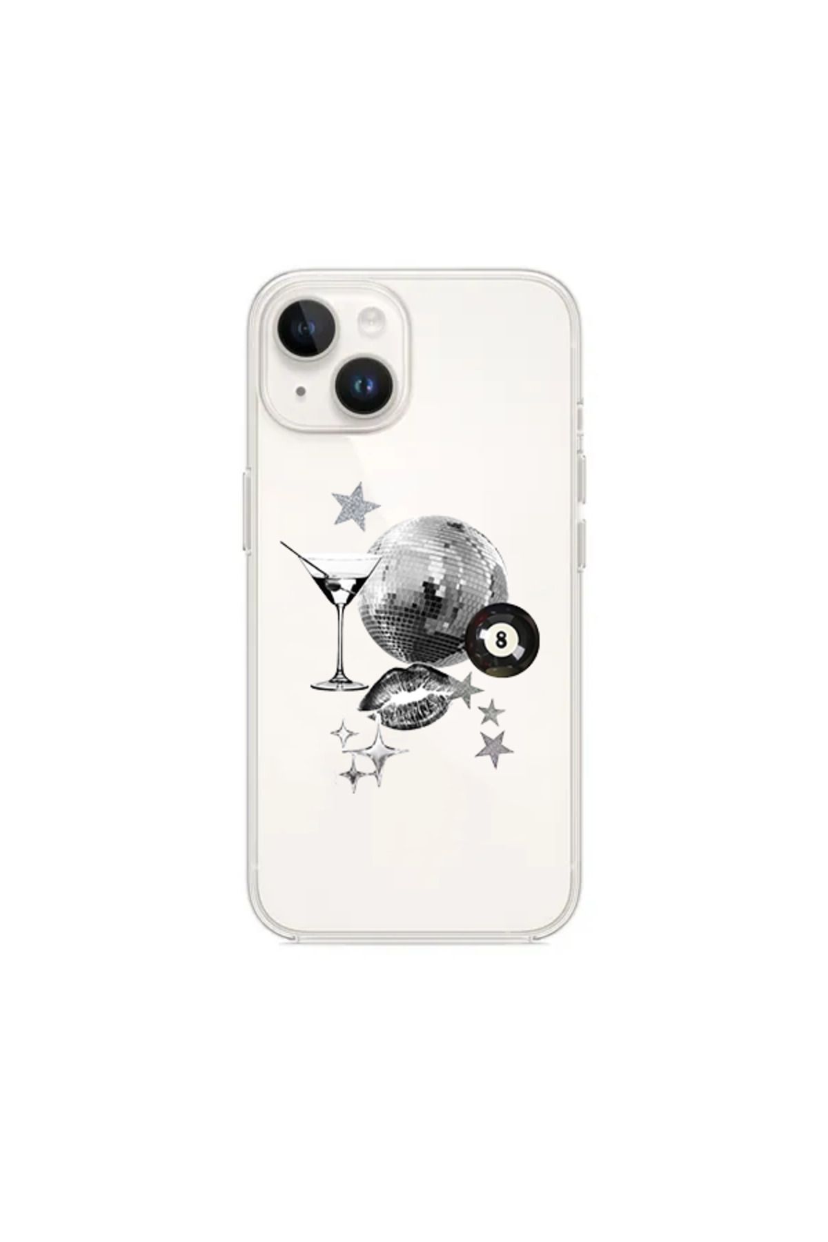 Di Aksesuar Oppo A5s Disco Topu Şeffaf Kılıf
