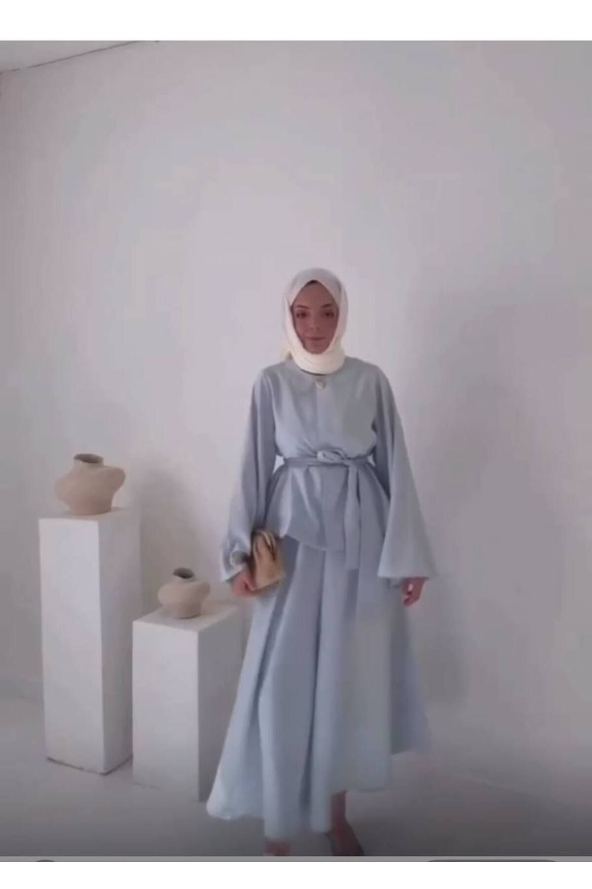 MVK GİYİM Etek Gömlek Takım