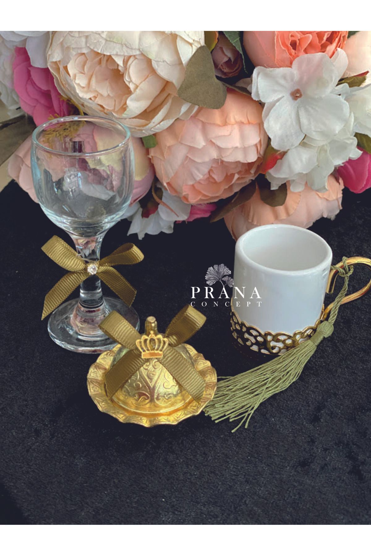 shop Damat Fincanı Tuzlu Kahve Seti Söz Tepsisi Dekoru (Damat Fincanı, Su bardağı, Lokumluk 3lü Set)