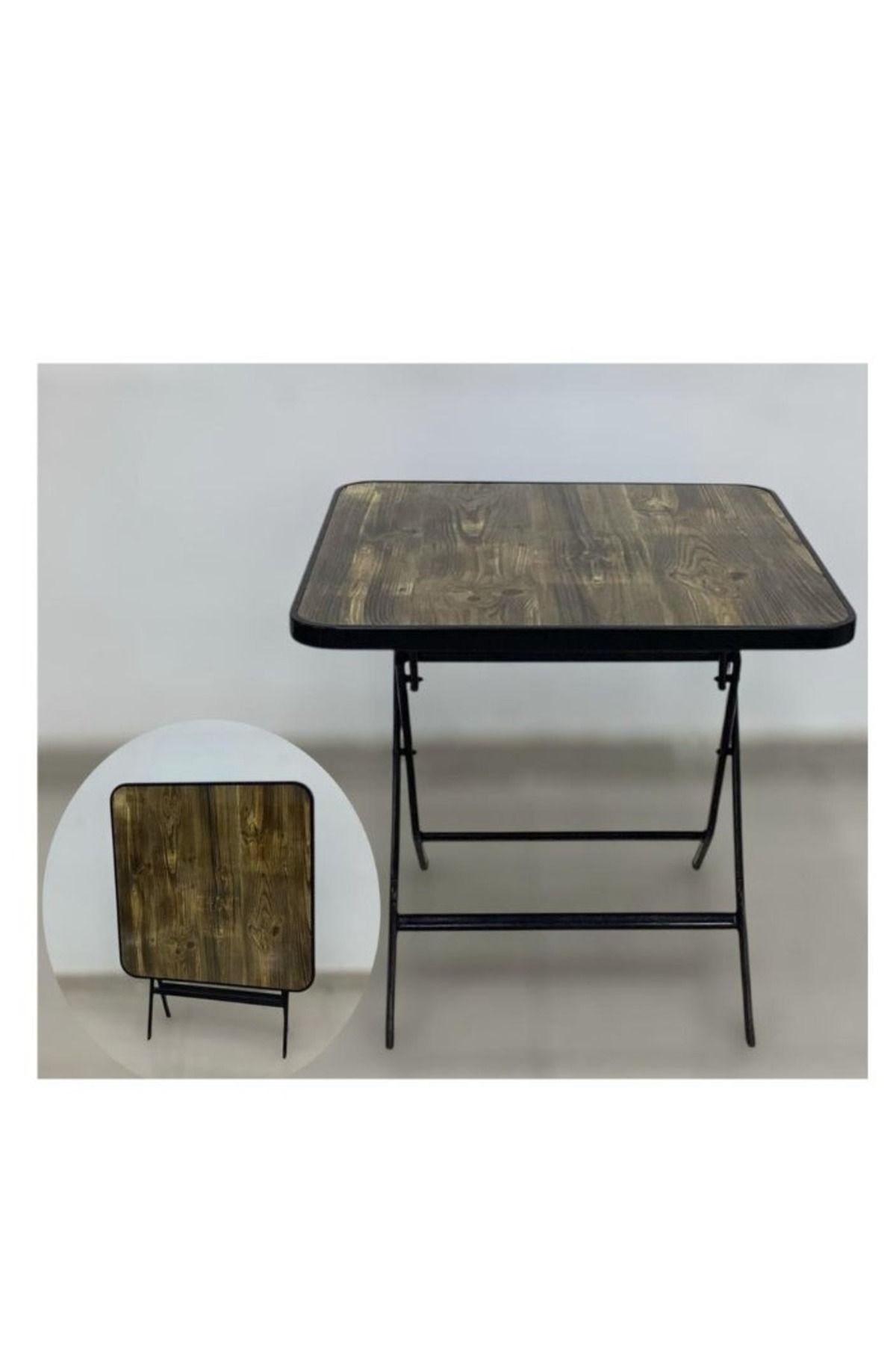 smart home-Square Folding Dining Table - Folding Cafe Table with Fiber Top - 80 x 80 cm - Stylish and Sturdy Design 4