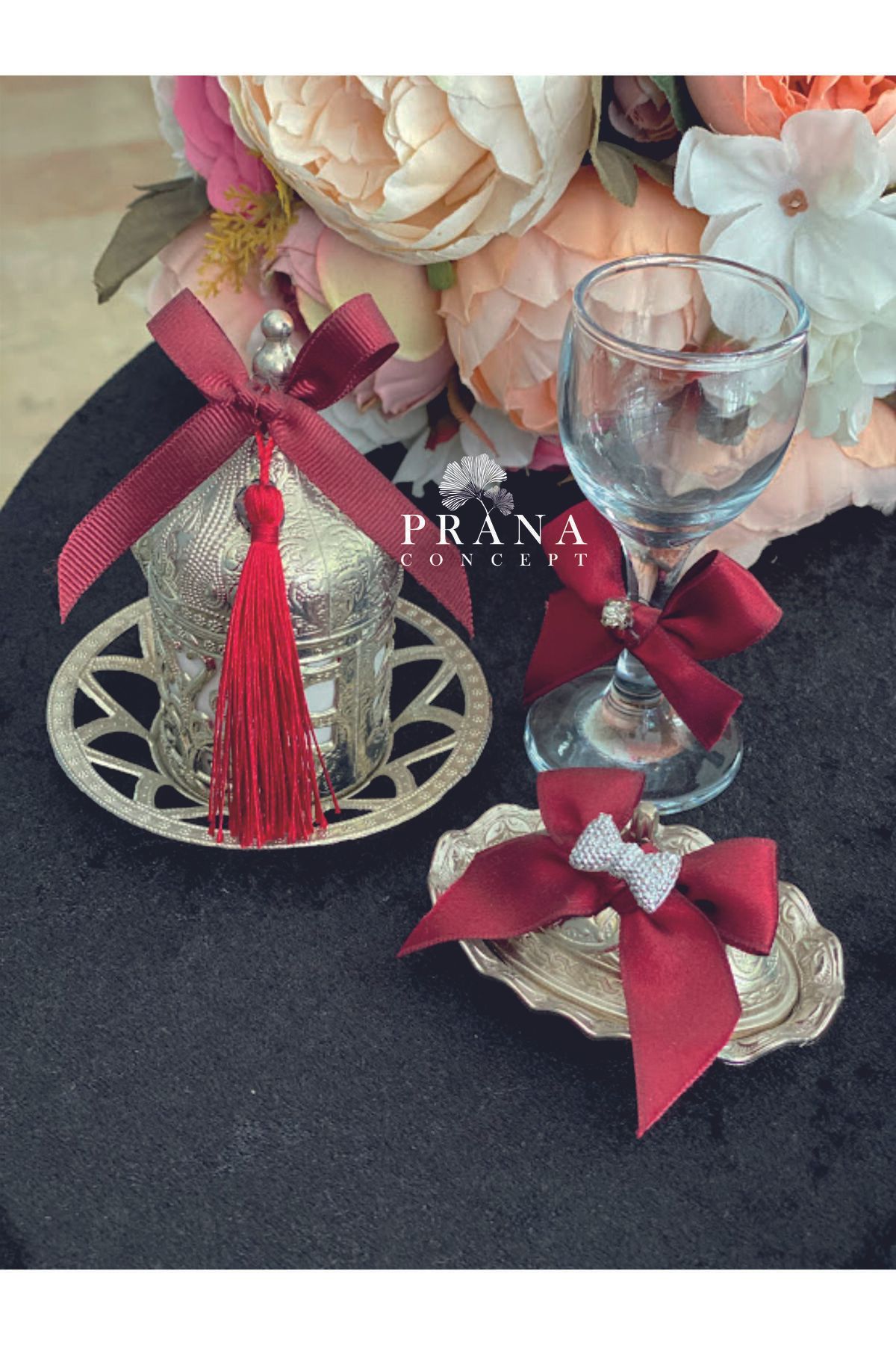 shop Damat Fincanı Tuzlu Kahve Seti Söz Tepsisi Dekoru (Damat Fincanı, Su bardağı, Lokumluk 3lü Set)