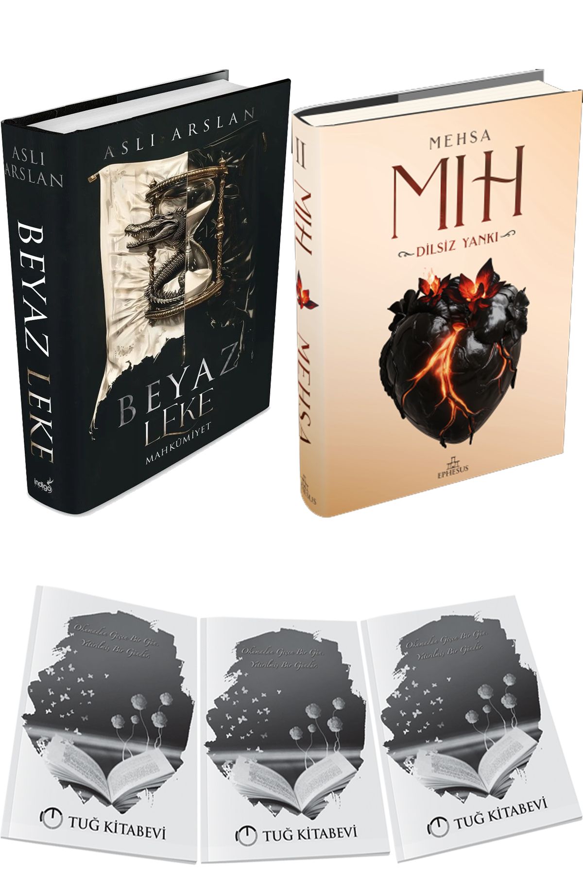 İndigo Kitap Beyaz Leke Mahkumiyet Ciltli ve Mıh 2: Dilsiz Yankı Ciltli + Hediyeli