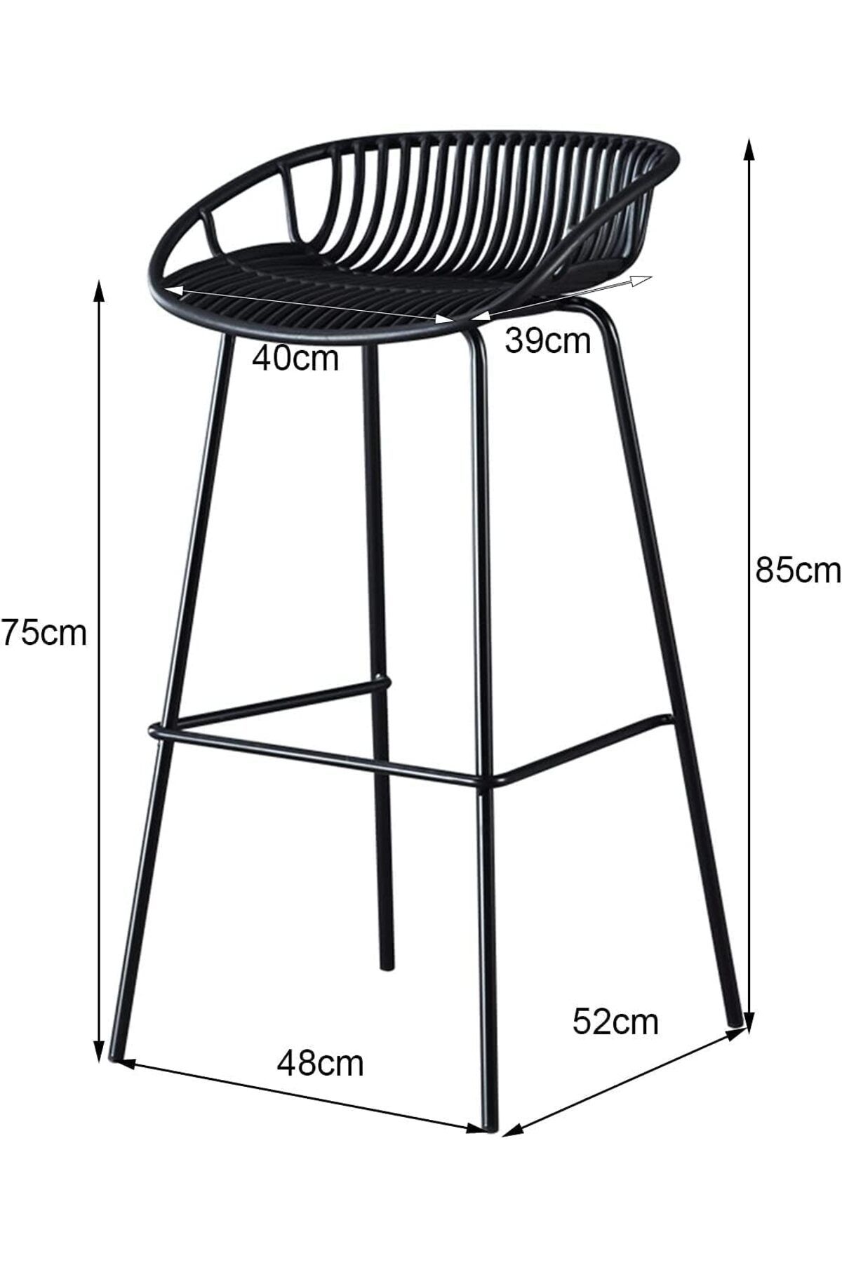 rexa-Modern Counter Height Bar Stools Set, Set of 2 Bar Stools, Counter Height Stool, Metal Frame 1