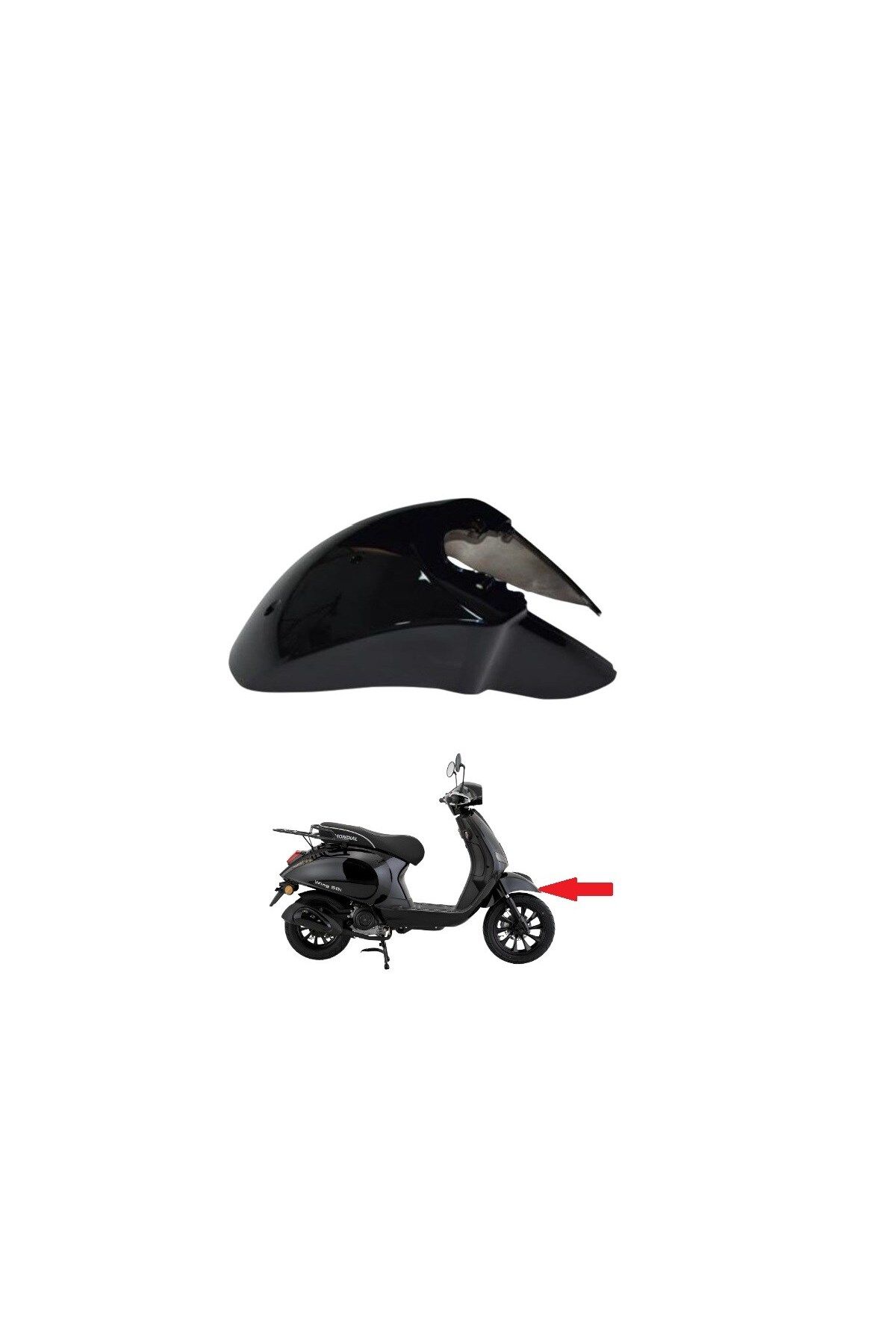 ÖZERDEM Mondial Wing50cc Ön Çamurluk Siyah