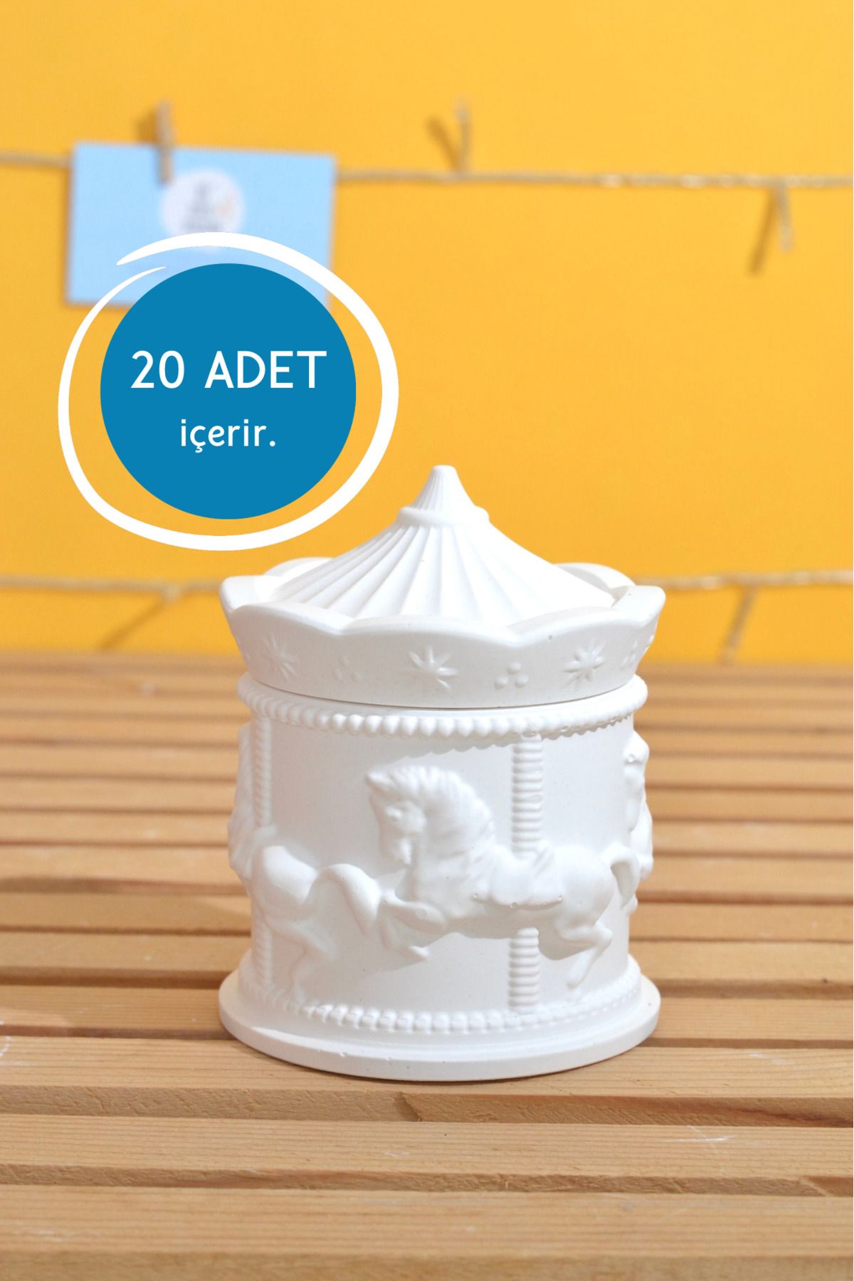 Bİ DOLU DÜKKAN 20 Adet Boyamaya Hazır Atlı Karınca Kutu | Boyasız Verniksiz Kutu | Kurumsal Evde Okulda Workshop
