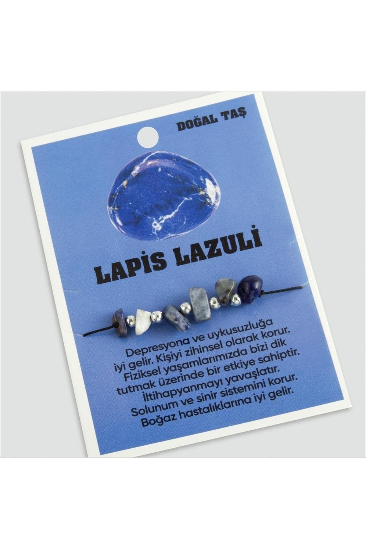 Fikart Lapis Doğaltaşlı İp Bileklik Lacivert