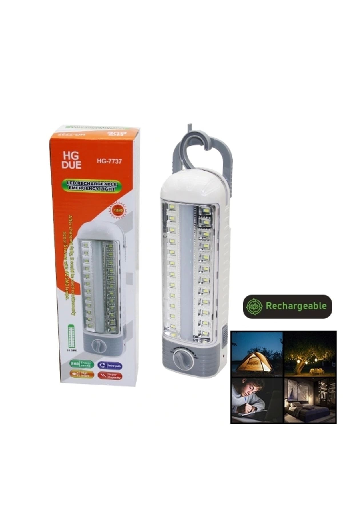 shopwave 24 SMD LED ŞARJLI IŞILDAK FENER (5047)