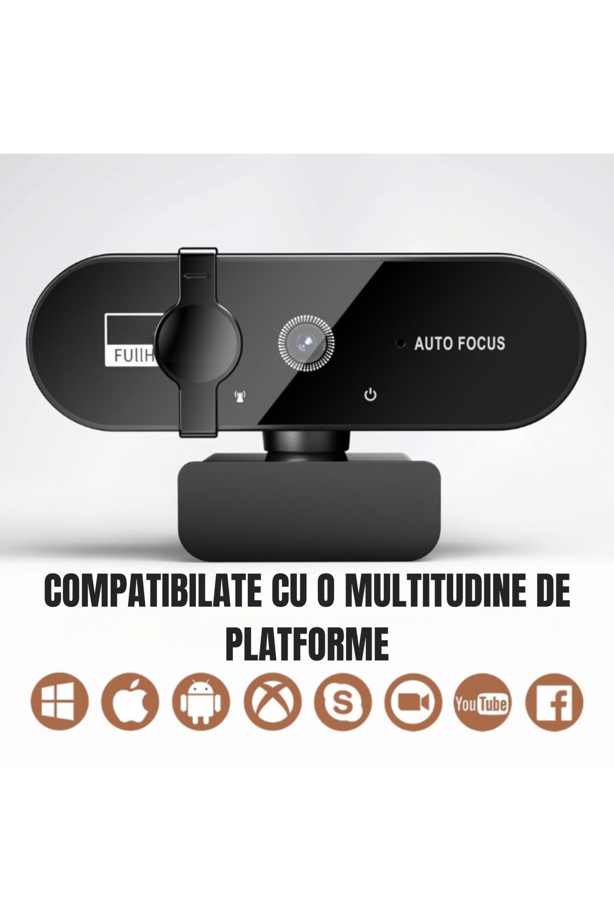 TEQRO-Camera Web TEQRO™ 4K, Autofocus, Antishake, Microfon Dual, 360°, USB, Gaming, Streaming, Conferințe 5