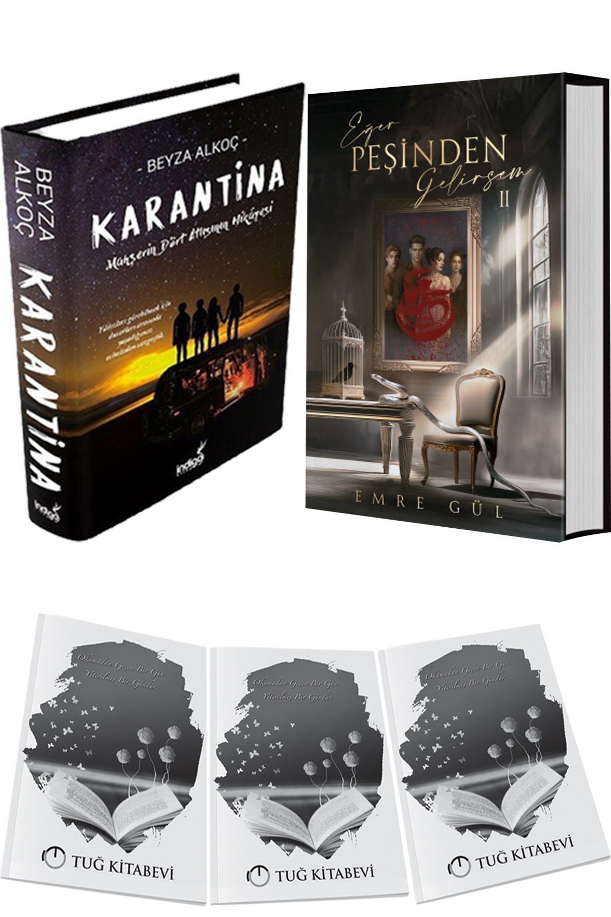 İndigo Kitap Karantina 1 Ciltli ve Eğer Peşinden Gelirsem 2 Ciltli + Hediyeli