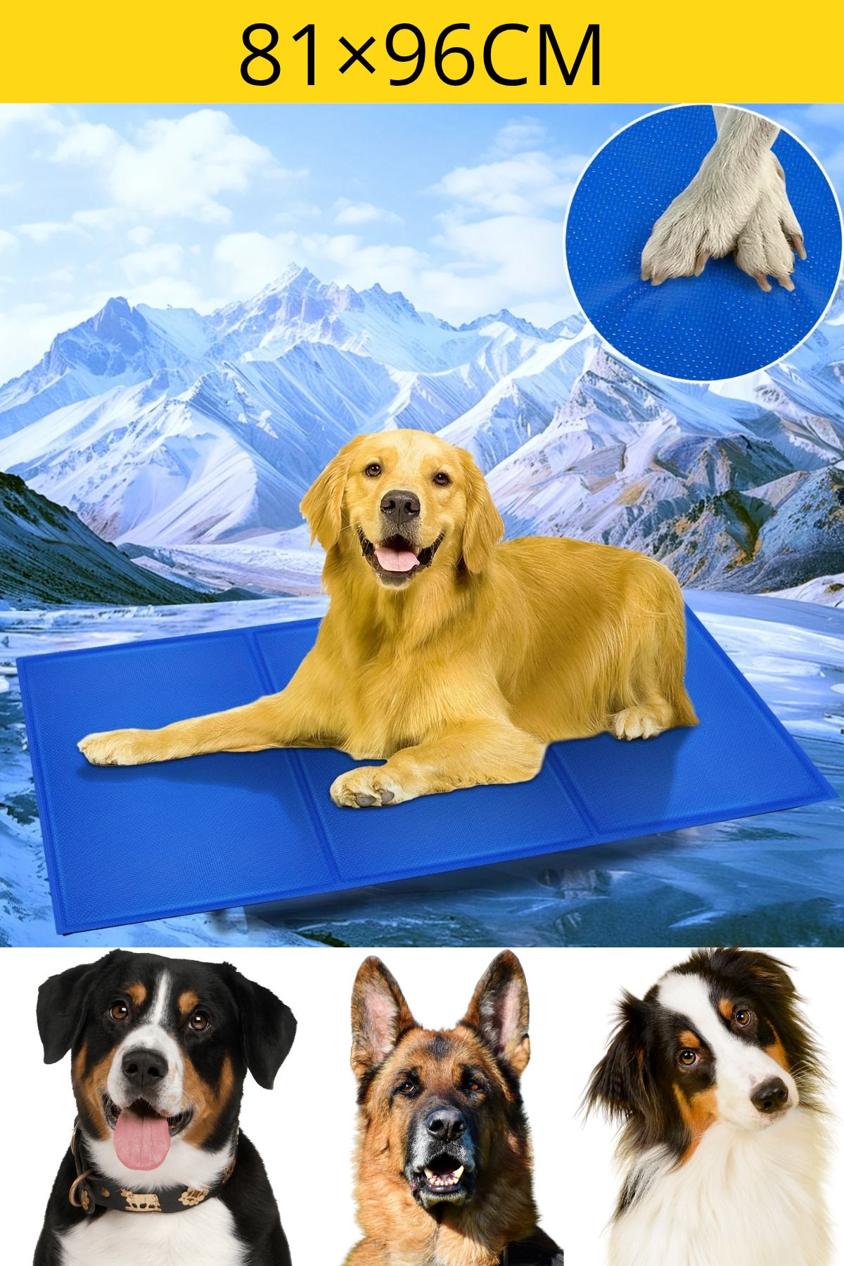 Shopura Büyük Irk Köpek Matı Serinletici Köpek Minderi XXL Köpek Soğutucu Yatağı Uyku Matı