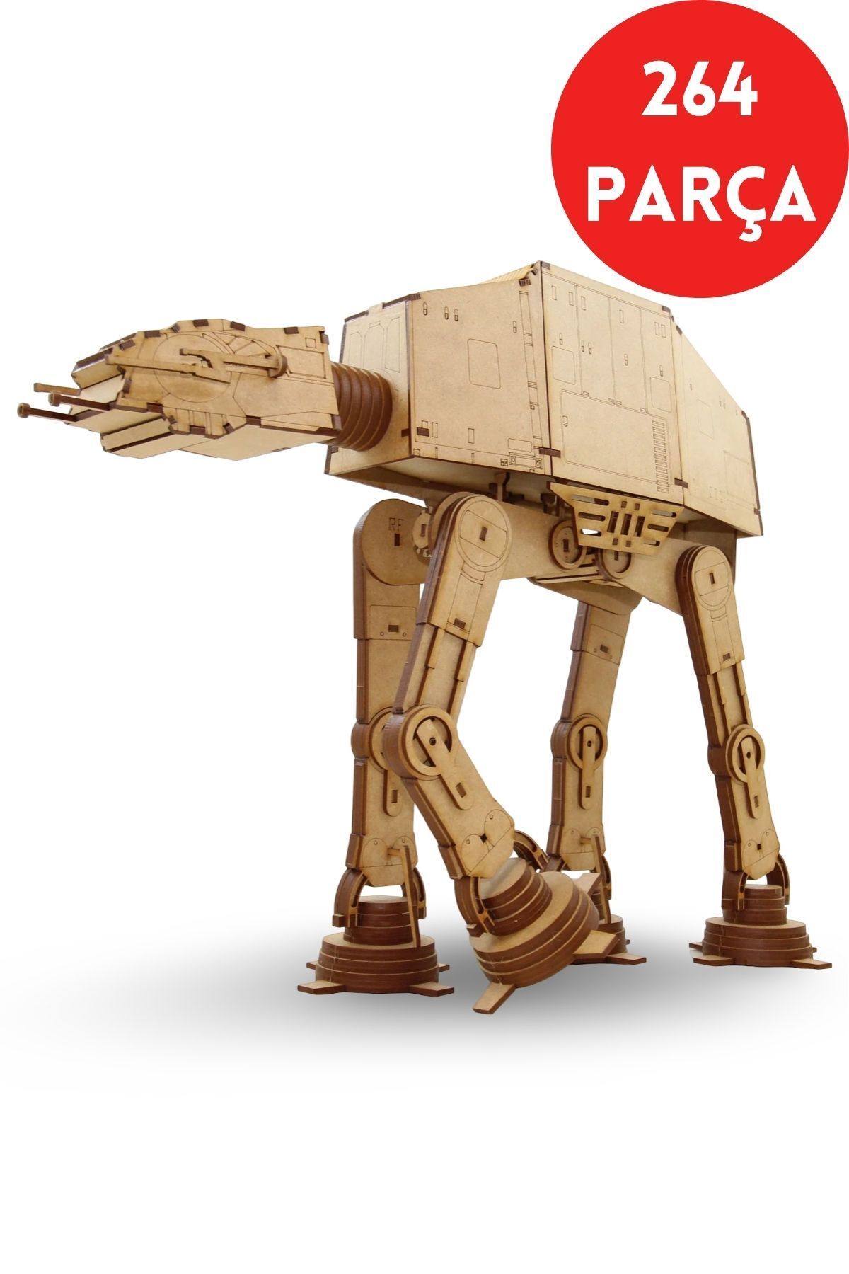 ALGWOOD Ahşap AT-AT Walker Maketi - Star Wars Temalı Koleksiyon Modeli - 3D Puzzle DIY Kit