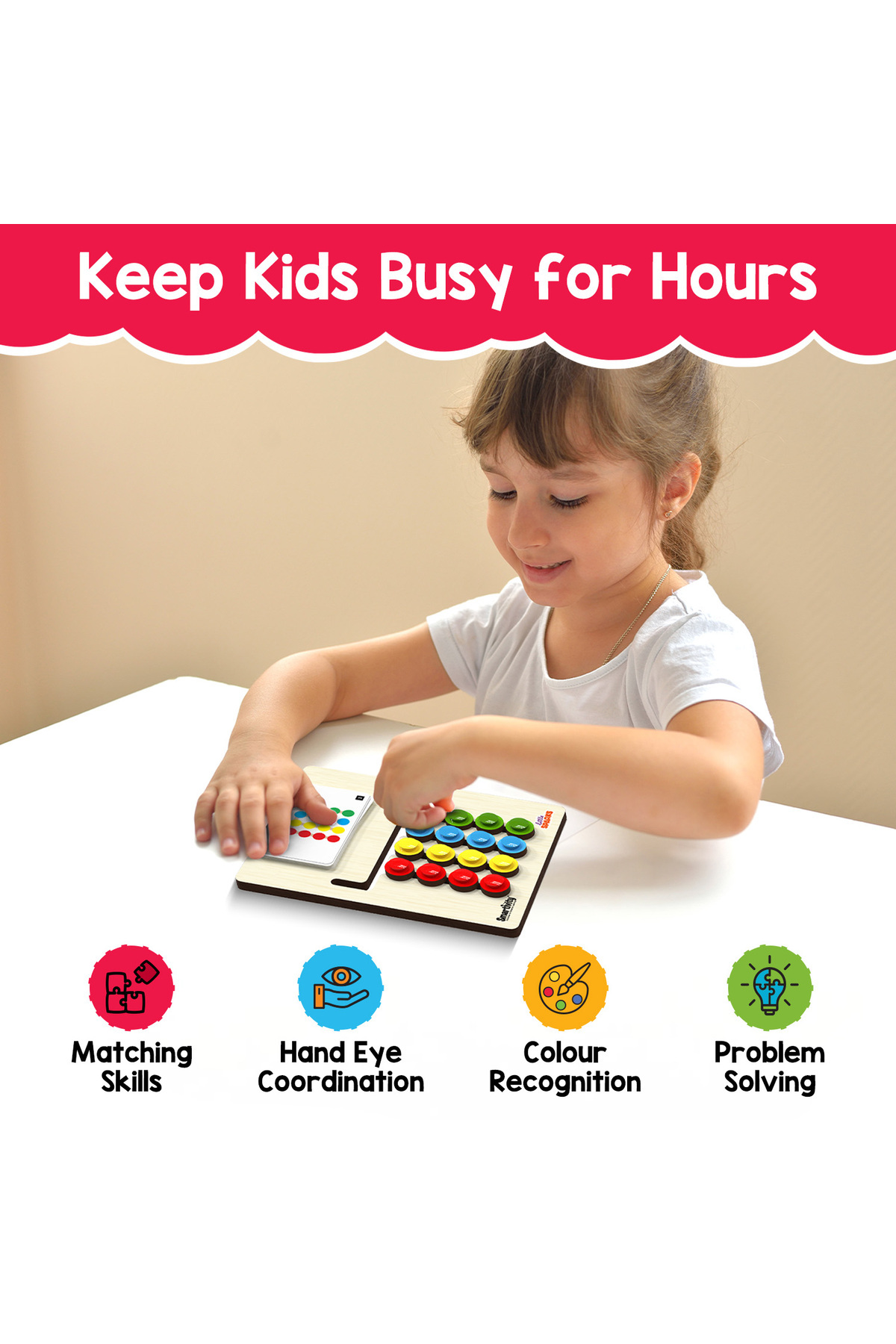 Smartivity-Kids Montessori Slide Puzzle Game IColor & Pattern Matching Learning Toys for Kids 4