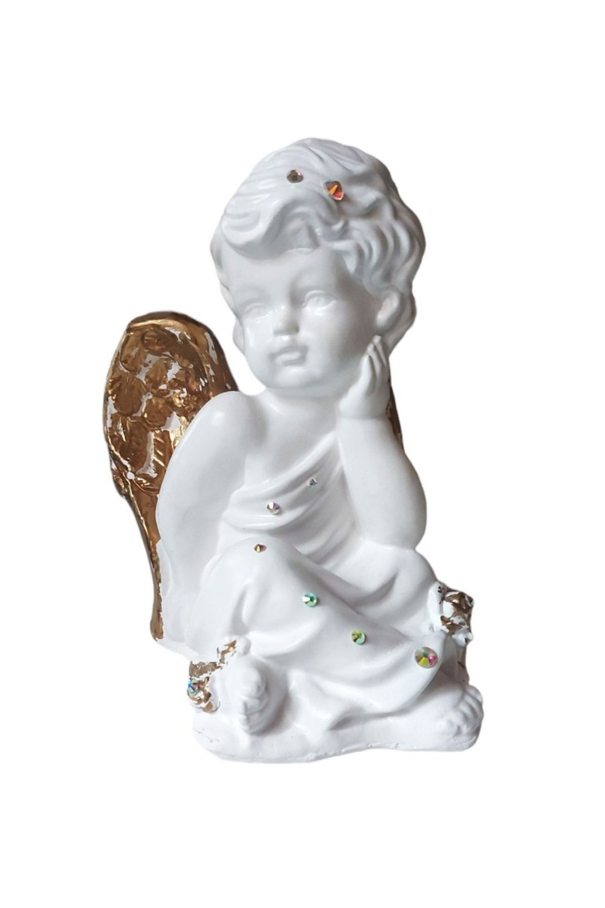 BV Statuetă Decorativă, Înger, Alb, 21 Cm, Fm04920 - One Size