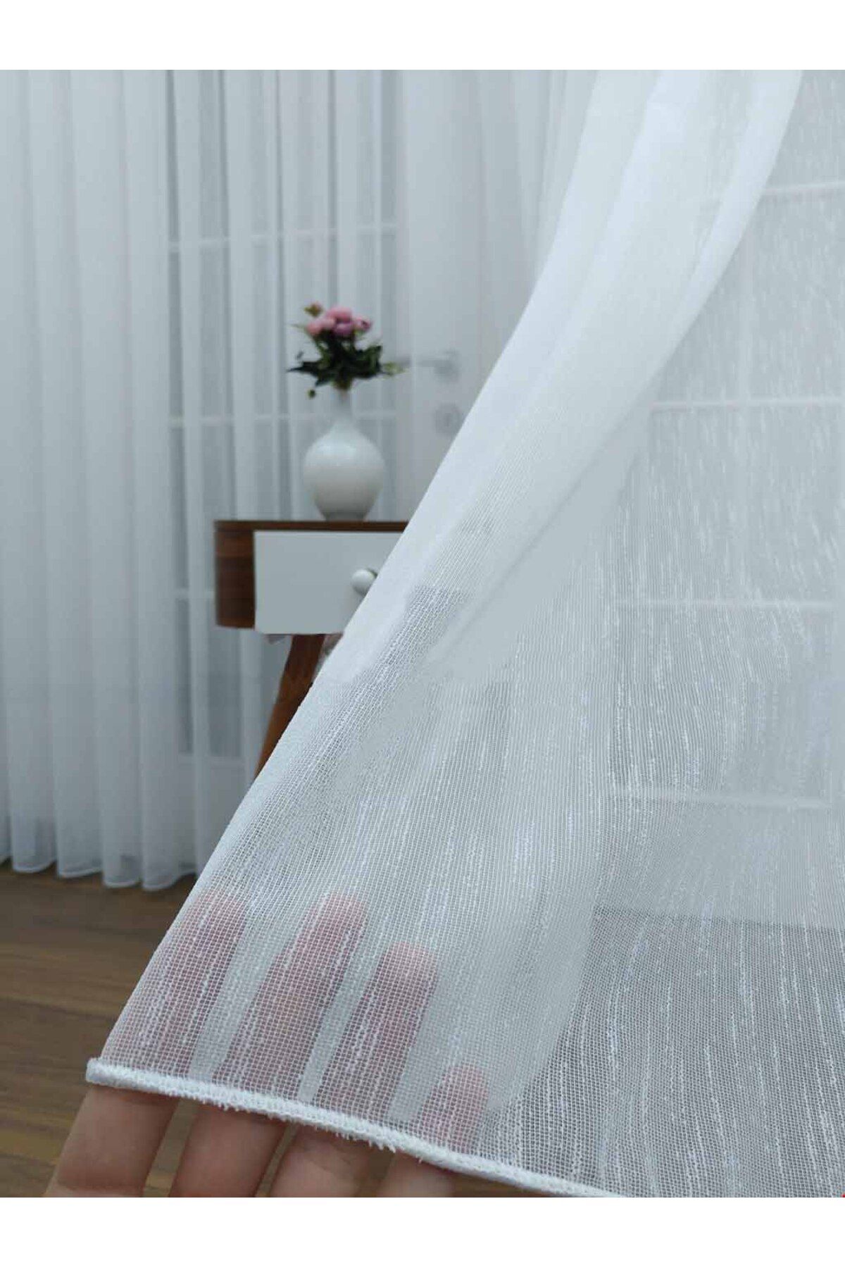 Caserta Home 1/3 Sık Pile Şantuk Serpme Tül Perde Ütü İstemez Kırışmaz Lüx 1.Sınıf Kalite