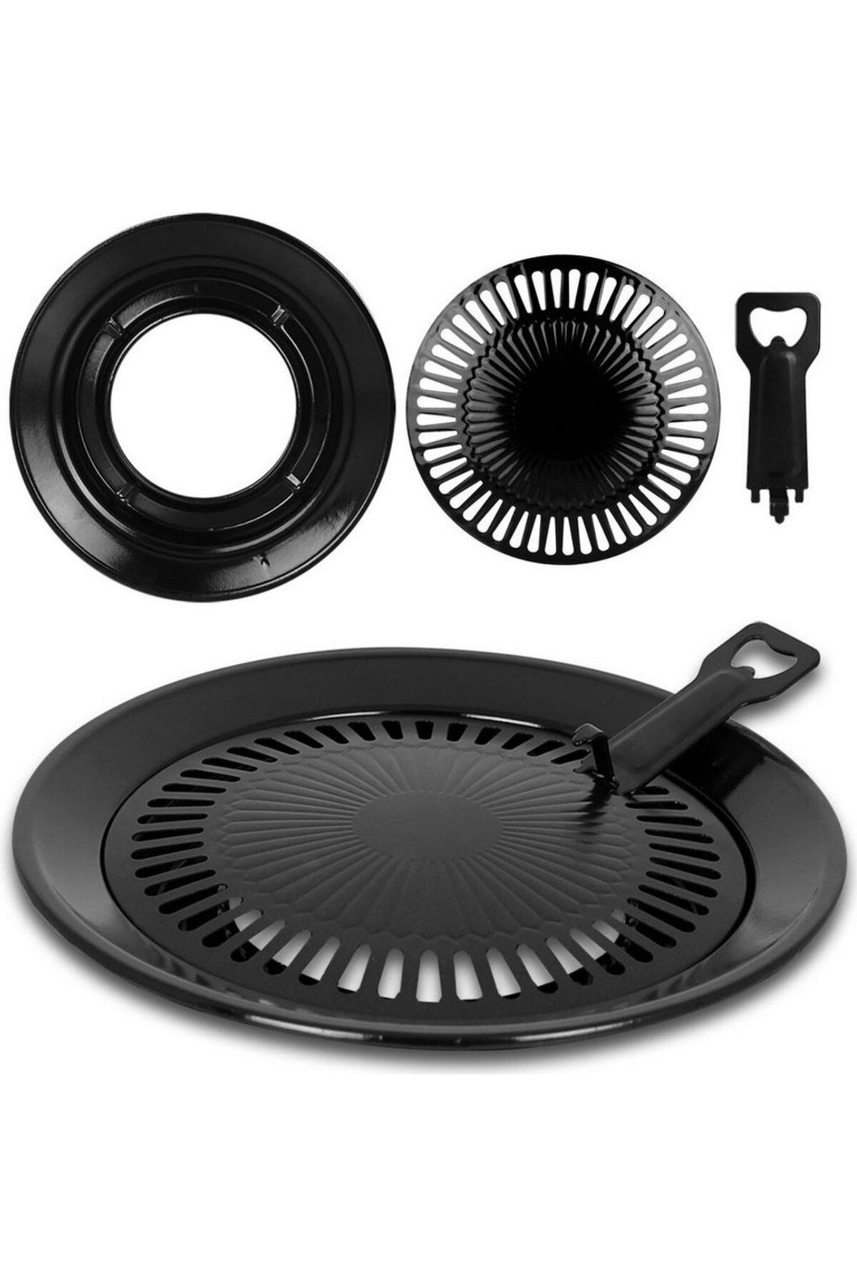 abnturk Dumansız Yanmaz Yapışmaz Ocak Üstü Izgara Grill