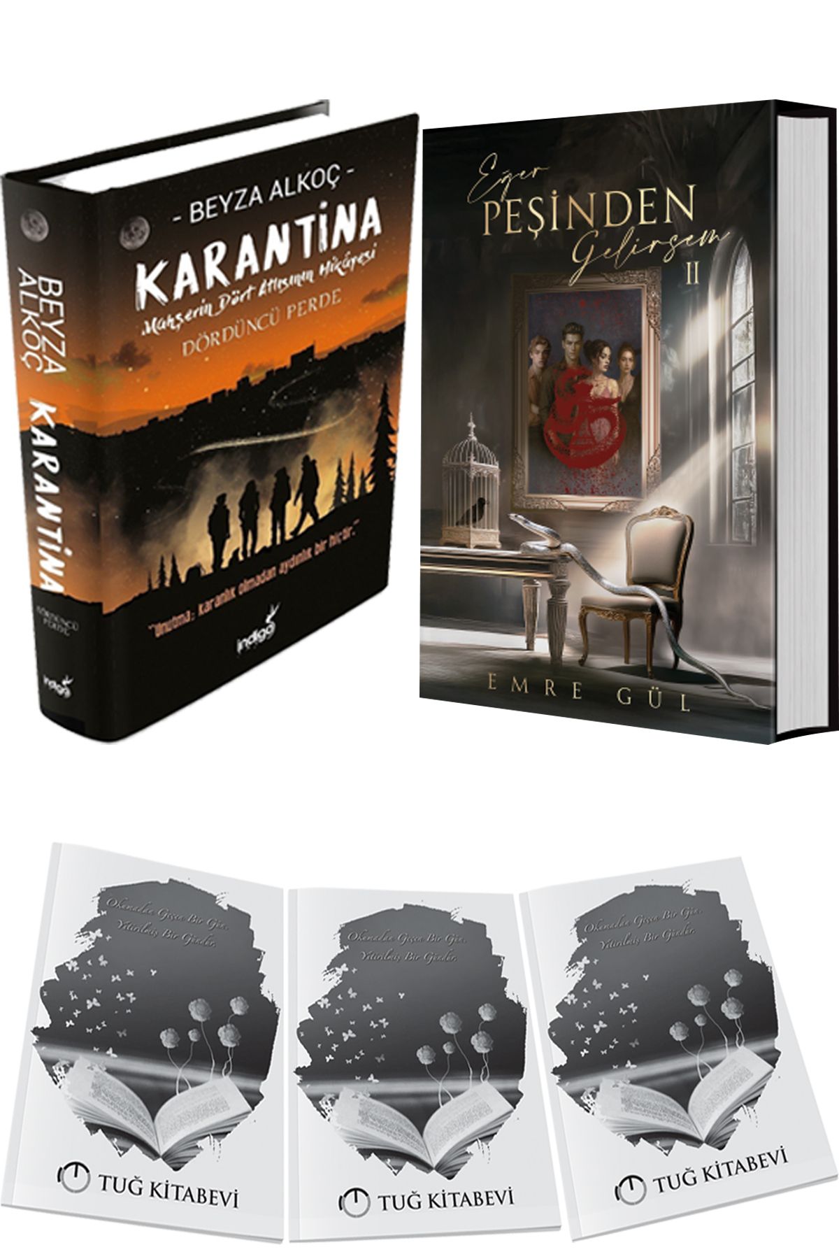 İndigo Kitap Karantina 4 Ciltli ve Eğer Peşinden Gelirsem 2 Ciltli + Hediyeli