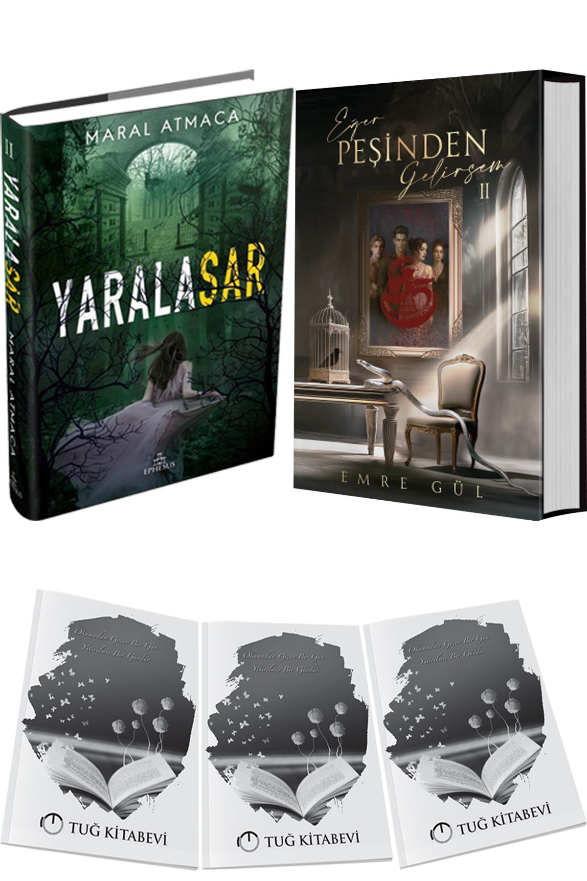 Ephesus Yayınları Yaralasar 2 Ciltli ve Eğer Peşinden Gelirsem 2 Ciltli + Hediyeli