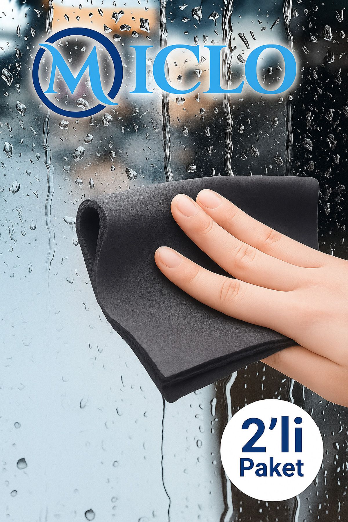 Misvele Magic 2’li Temizlik Bezi | 30x40 Cam Bezi | Leke ve İz Bırakmaz | Antibakteriyel Ultra Emici