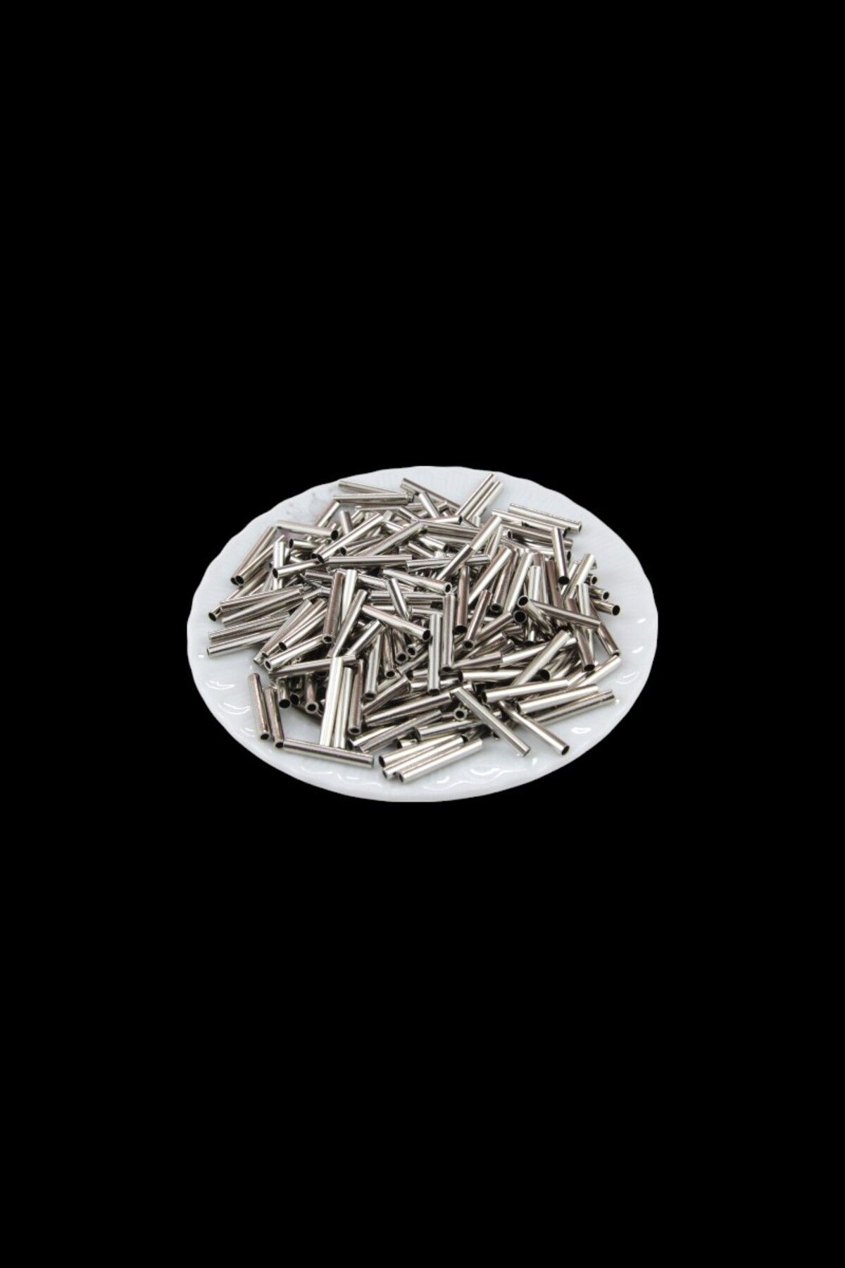 Serhat Aksesuar ve El İşçilik Metal Gümüş Boru 20 mm Boncuk 100 Gr