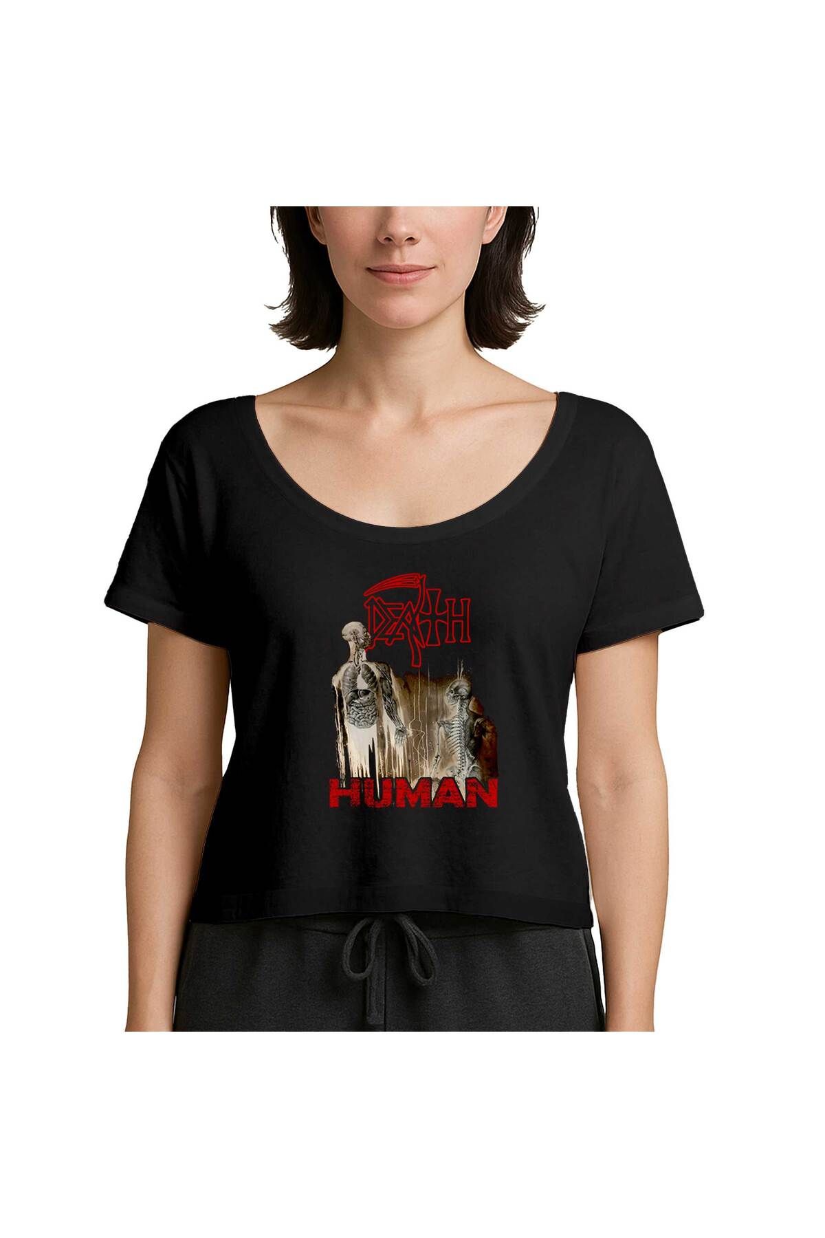 Z zepplin Death Human Siyah Kadın Tişört