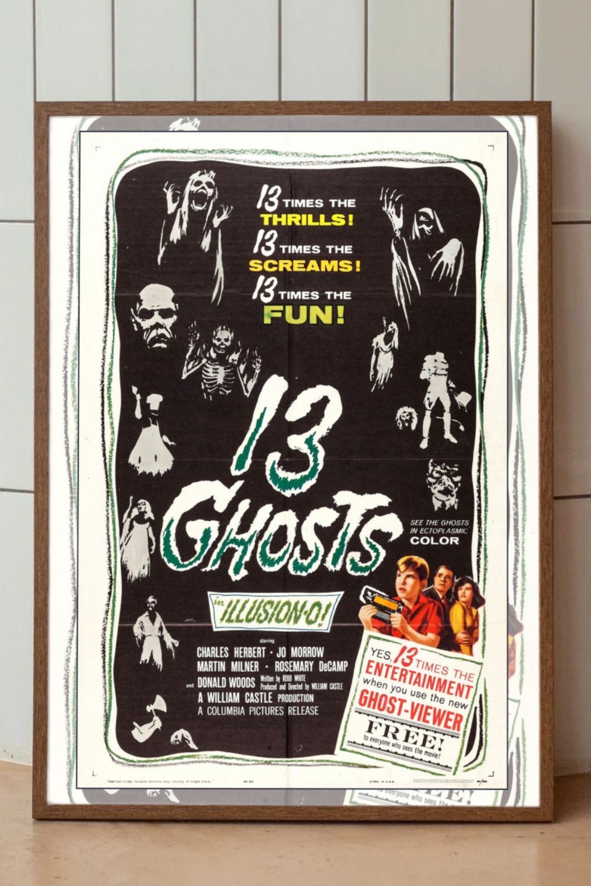 Home Çerçeveli "13 Ghosts (1960)" Vintage Film Afiş Tablo