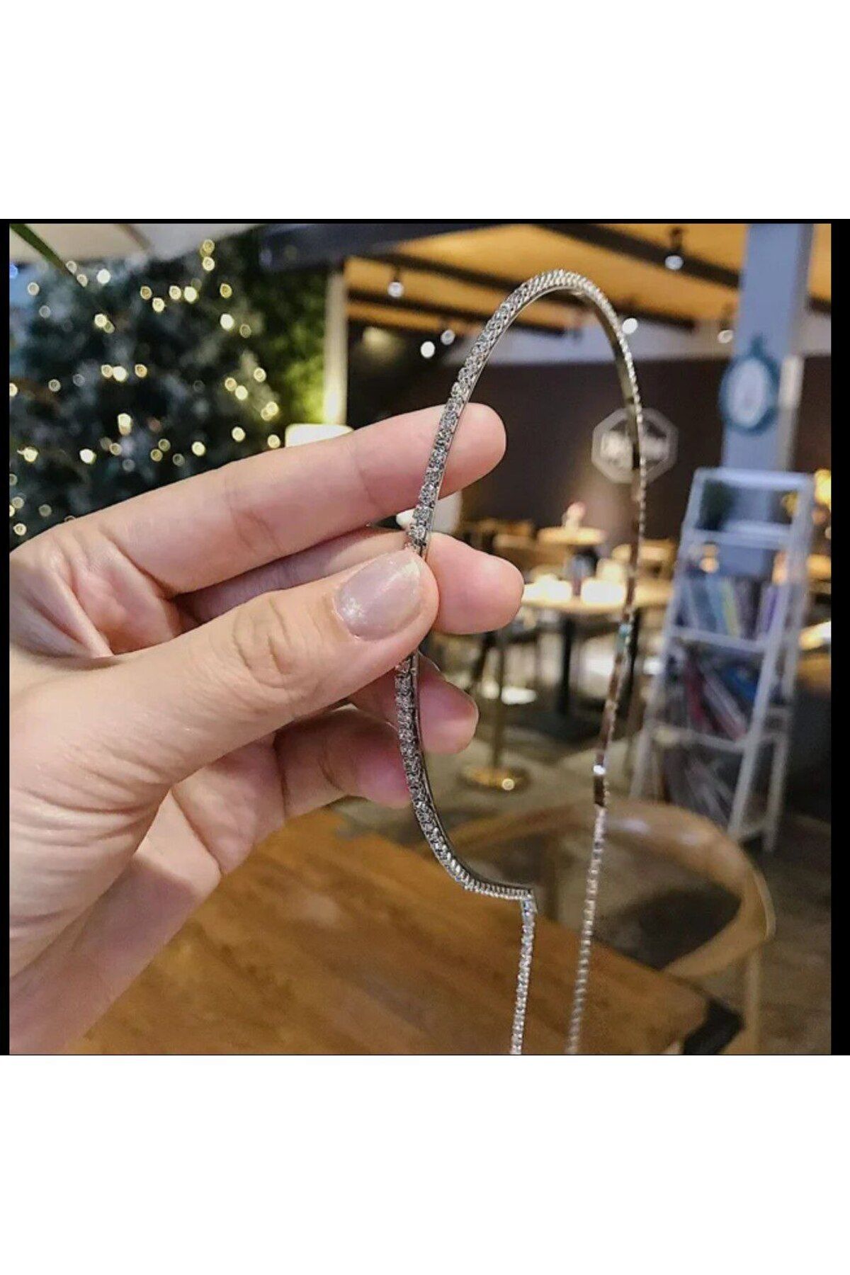 MODAELMAS1 Şıklığınızı Tamamlayacak Işıltılı Kristal Taç