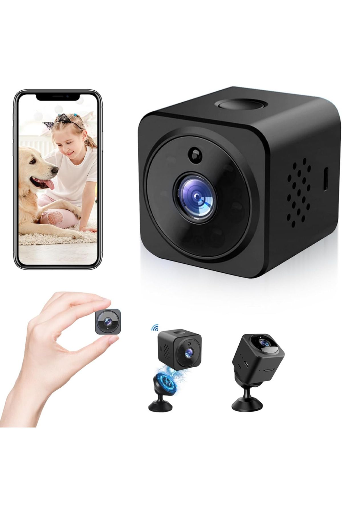 LUDORA-Mini Spy Camera As02, Spy Camera,®, Video Recording and Microphone, Wi-fi Connection, 1080p 4