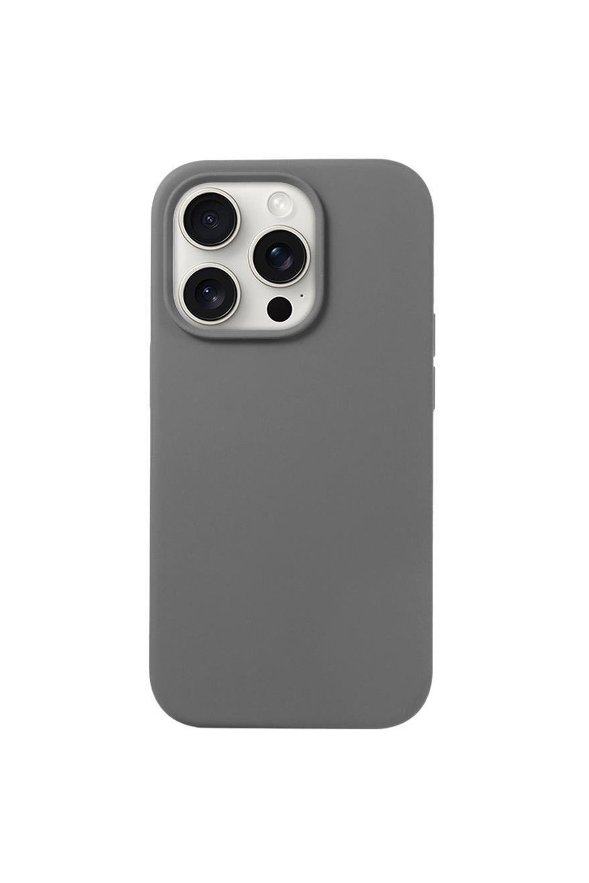 ErkMobile iPhone 16 Pro Titanyum Gri Lansman Arka Kapak Silikon Kılıf
