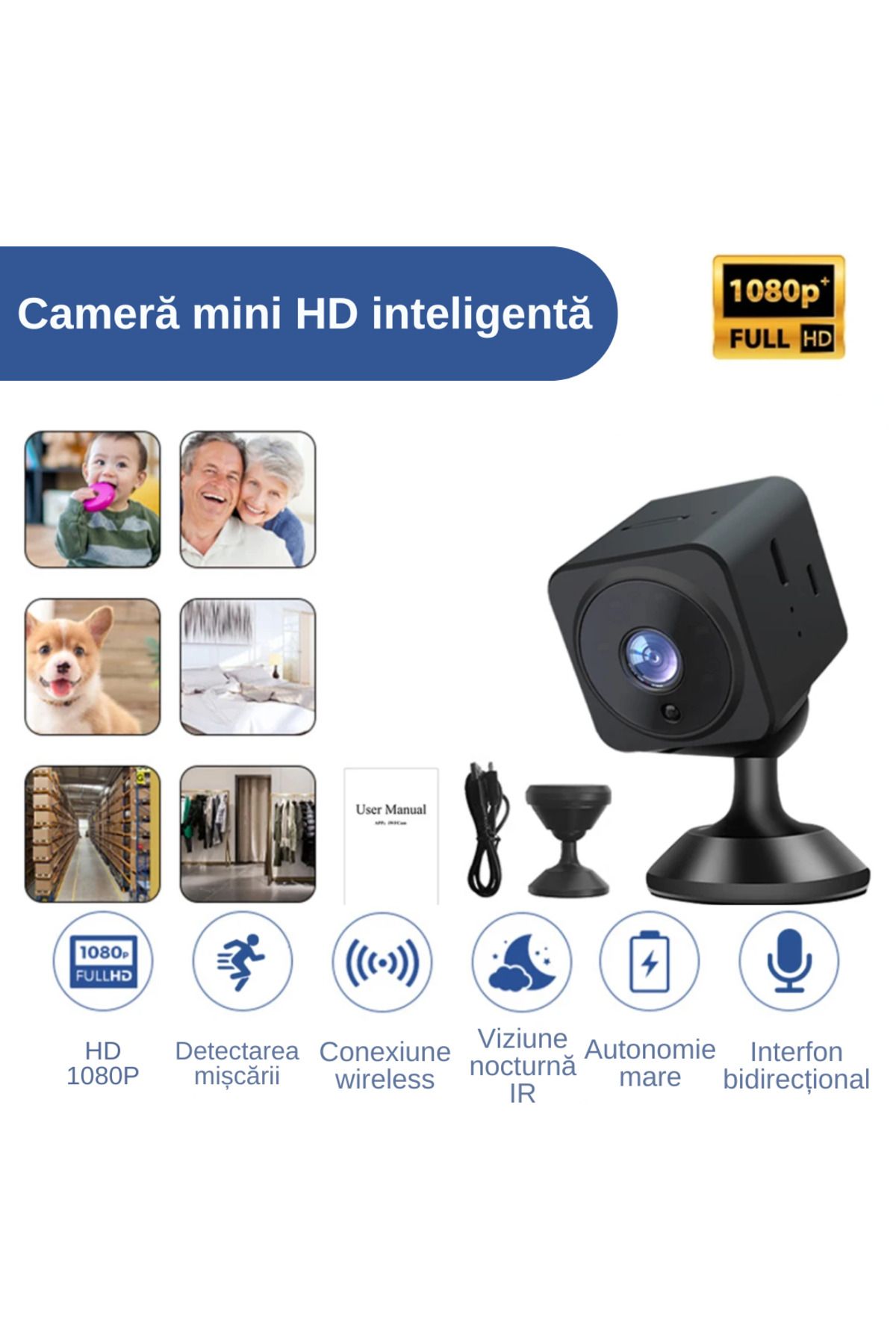 LUDORA-Mini Spy Camera As02, Spy Camera,®, Video Recording and Microphone, Wi-fi Connection, 1080p 3