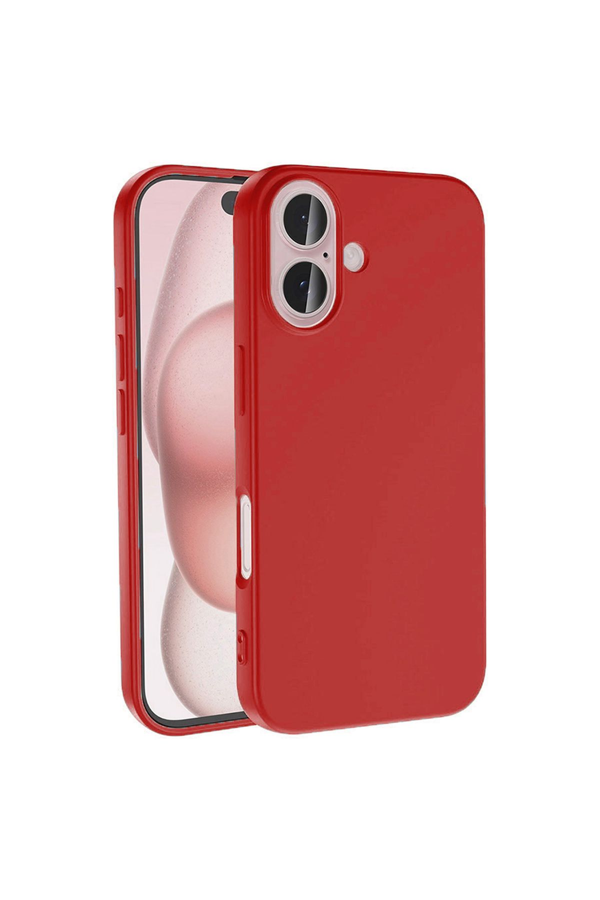 ErkMobile iPhone 16 Kırmızı Lansman Arka Kapak Silikon Kılıf