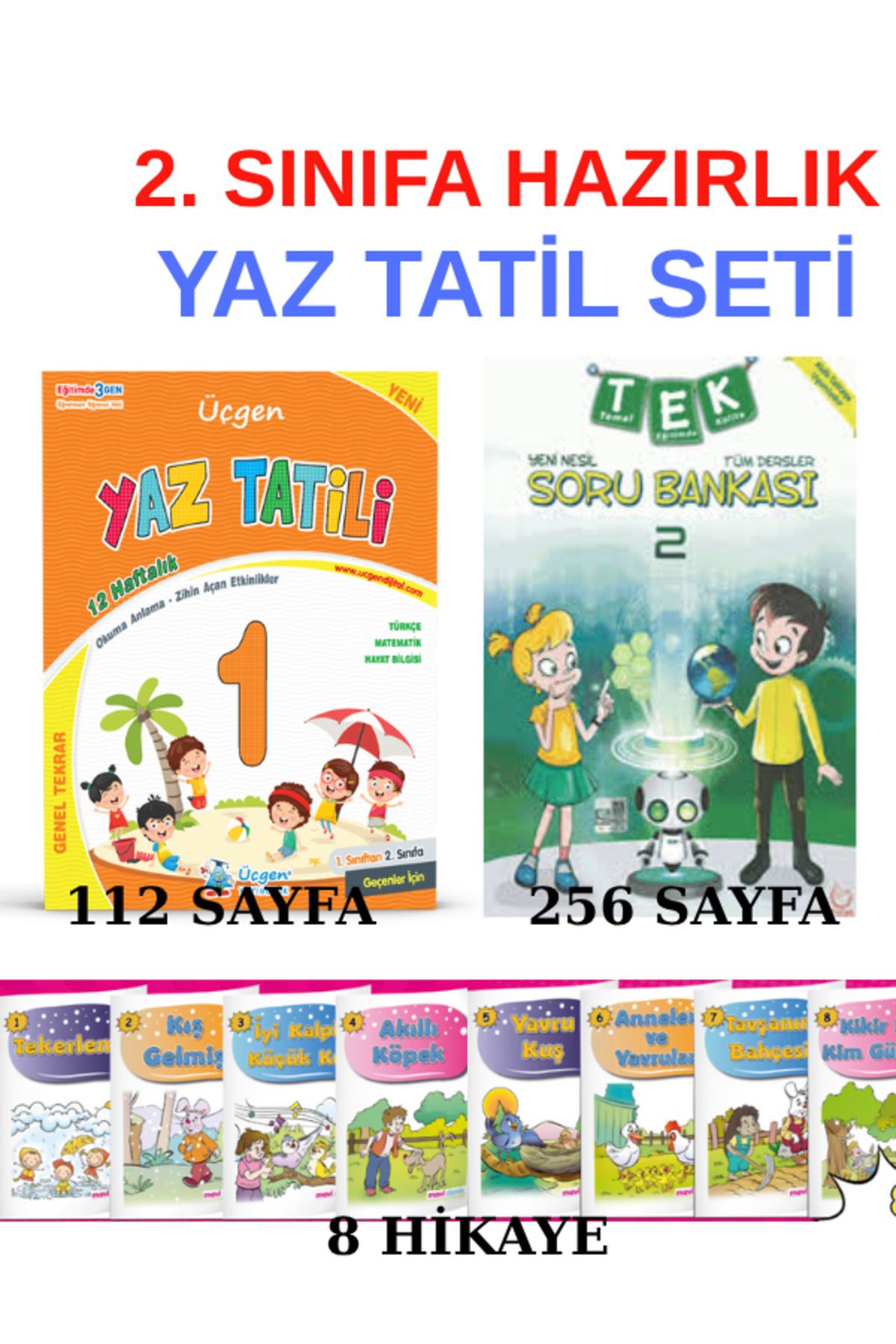 Üçgen Yayıncılık 1'den 2'ye Hazırlık Kampanyalı 10 Parça Yaz Tatil Seti